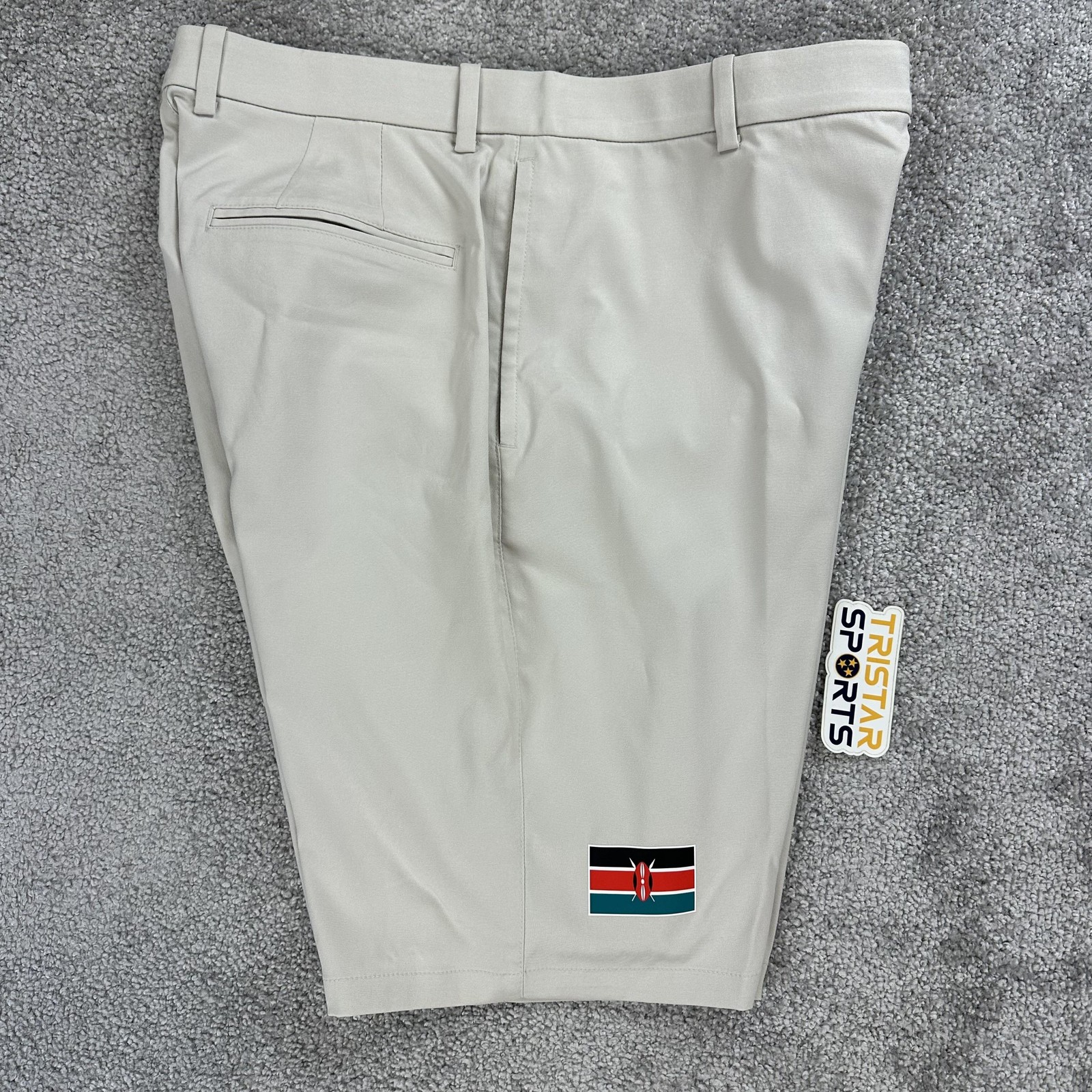 Nike Dri-Fit Shorts Mens 34 Golf Performance Kenya Flag Polyester Spandex