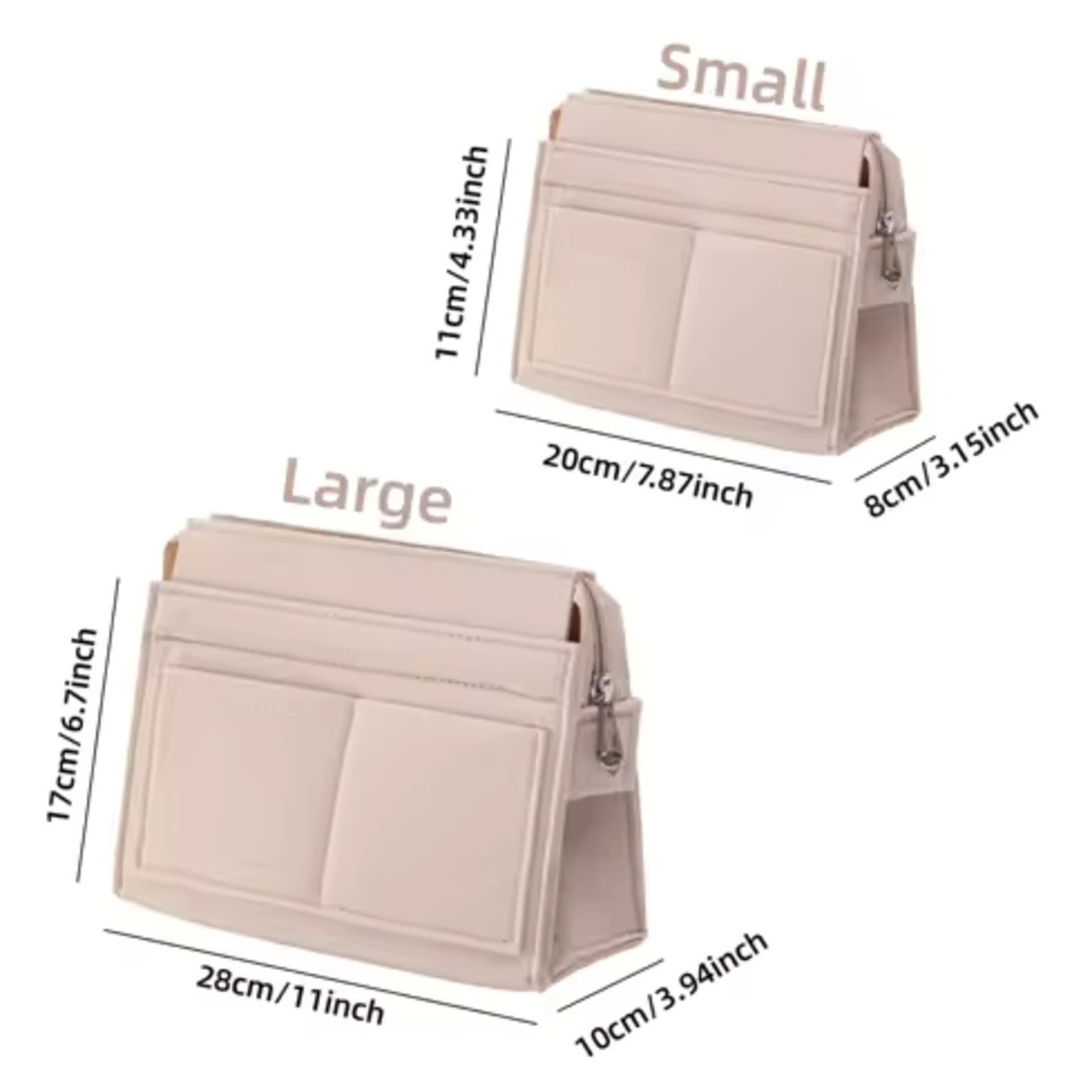 Felt Purse Organizer Insert Multi Pocket Tote Bag Organizer NEW