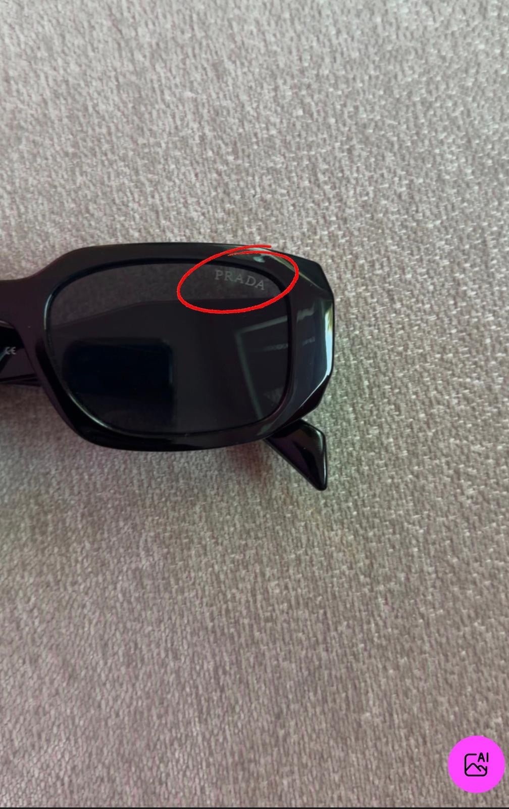 PRADA Designer Black Rectangle Sunglasses, Gradient Black Lenses