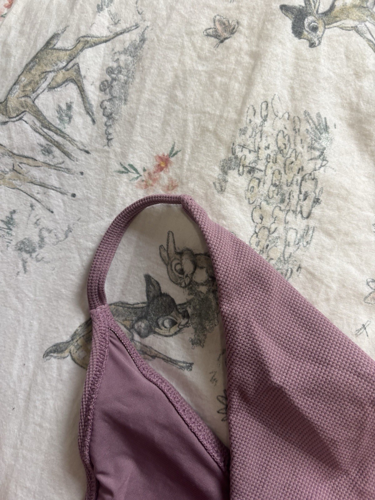 NEW WITH TAGS Oysho Join Life Bikini Bottoms dusky purple ribbed fabric Size M