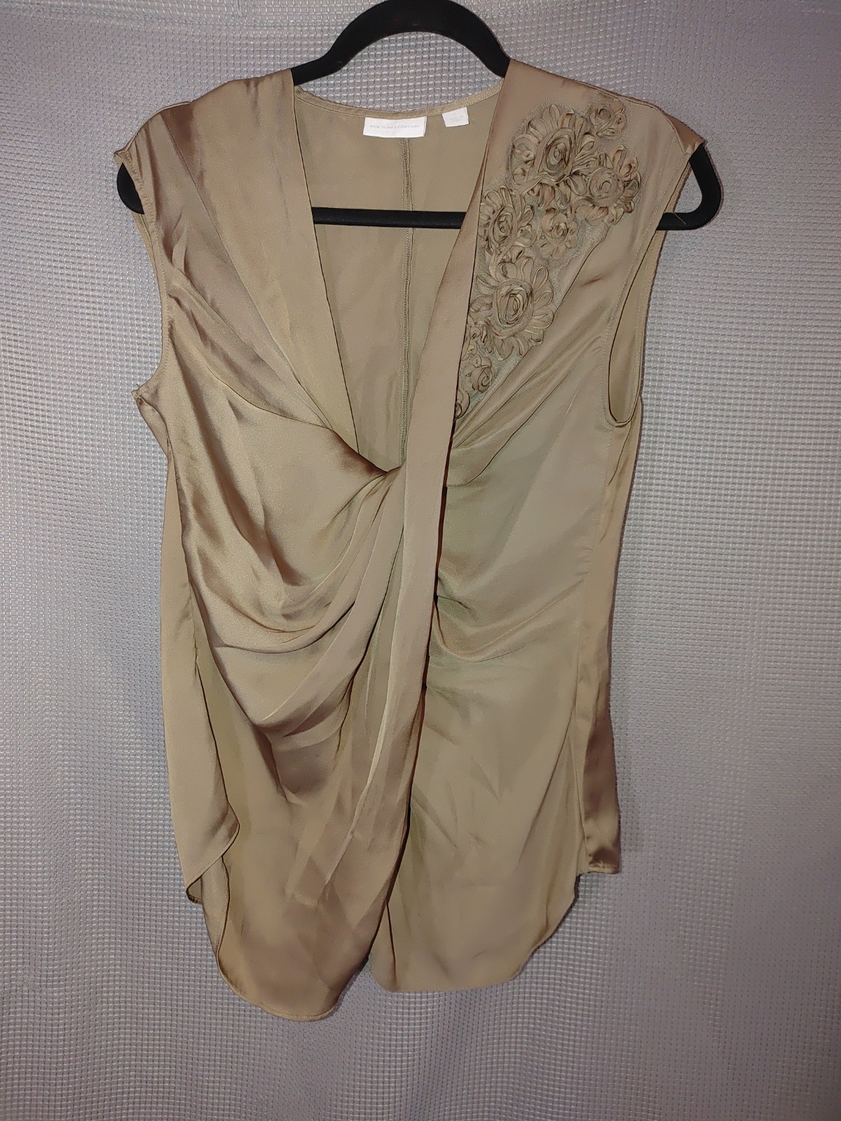 New York & Co S Top Ribbon Regency Crown Vintage Steampunk Ethereal Stained Back