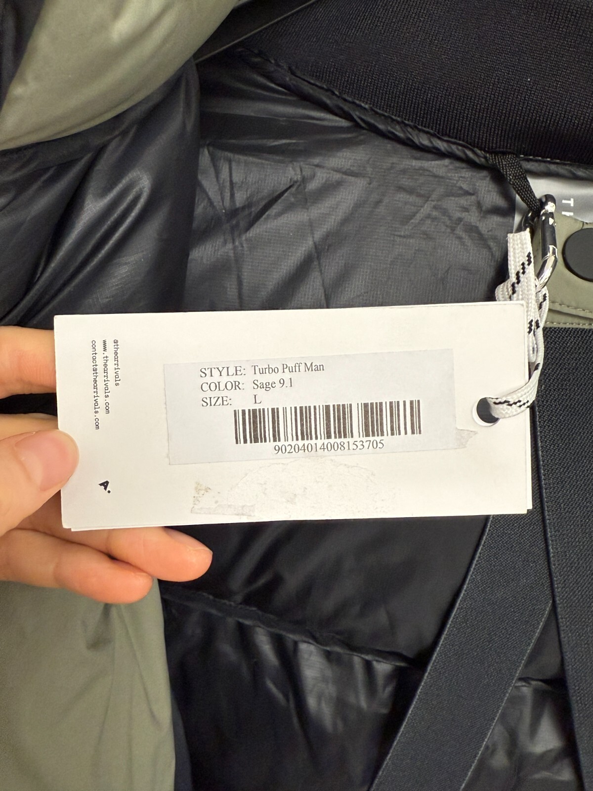 *CLEARANCE*The Arrivals Turbo Puff Man Jacket SAGE 9.1 [SIZE L]