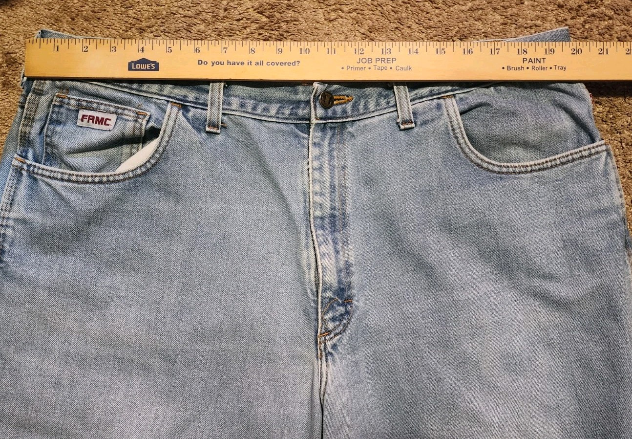 Tyndale FR Flame Resist Jeans Men Sz 40×31 Relax Fit Light Wash Denim F290T USA