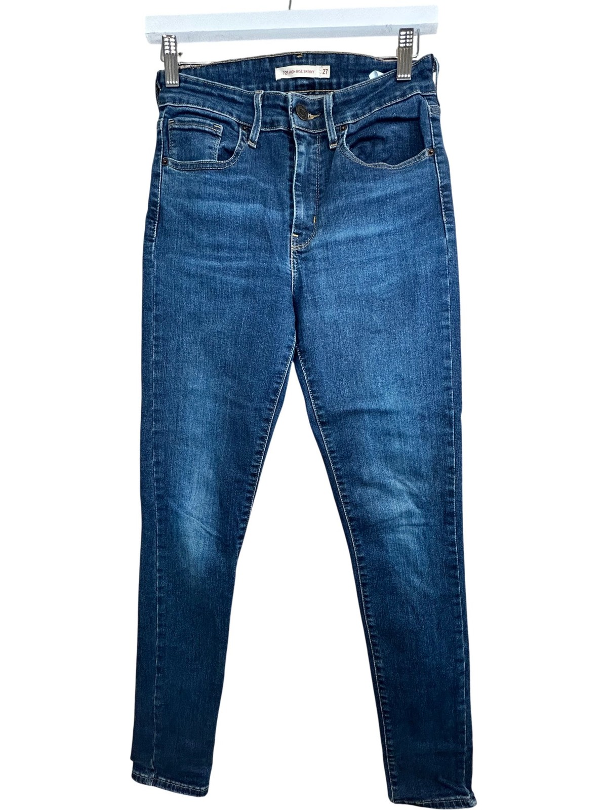 Levi’s 721 High Rise Skinny Jeans Size W27 L28 Women Blue Casual Denim Preloved