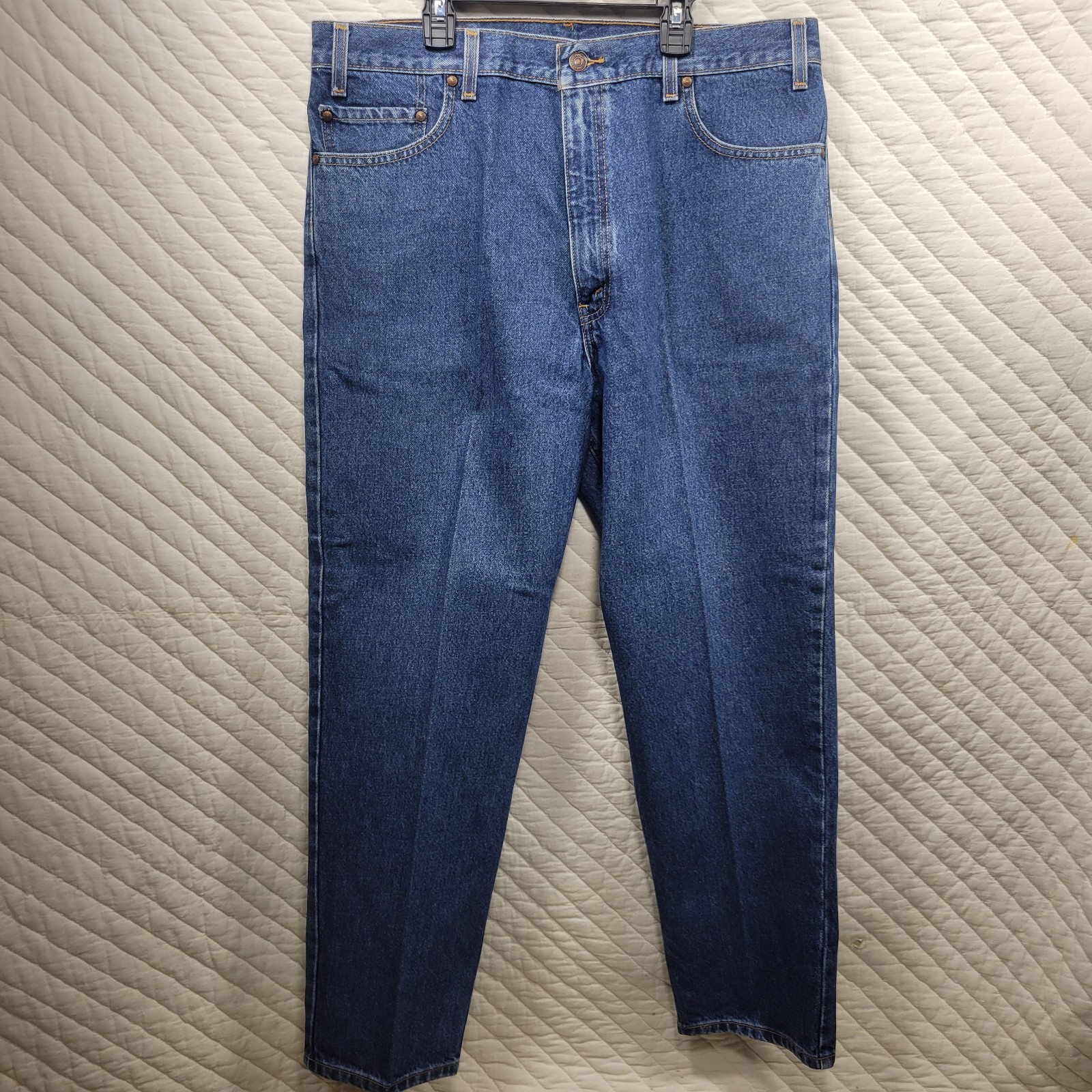 Vintage Levis 540 Leather Brown Tab Jeans Men’s Size 36X29 Relaxed Fit 1999