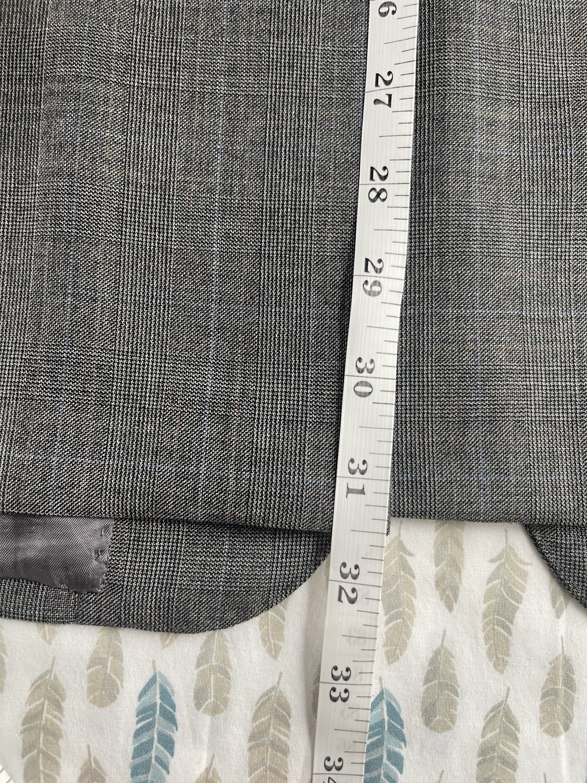 Brooks Brothers Gray Glen Plaid Made in Italy 2 Piece Suit 43R Fits like 44R