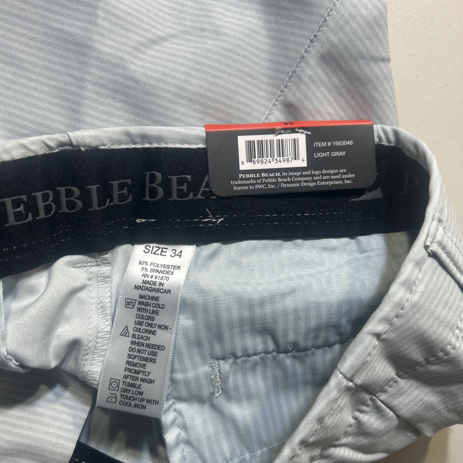 LOT OF 2 Pebble Beach Mens Dry Luxe Performance Flat Front Golf Shorts | NWT 34