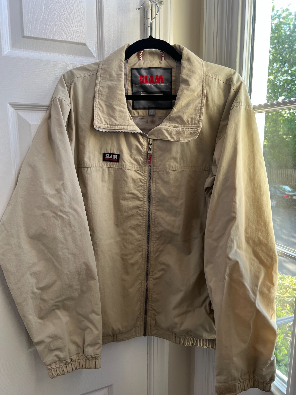 SLAM Sailing Jacket Mens XL Beige Full Zip FIV Official Supplier Mesh Lined