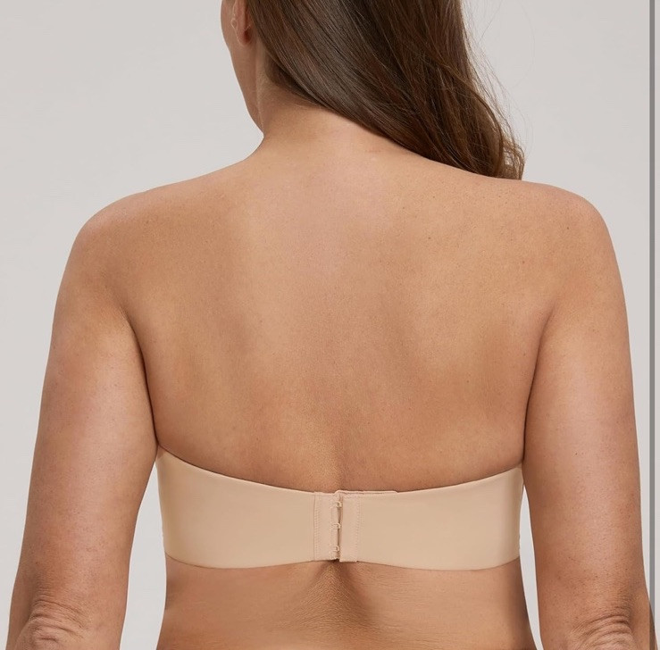 MELENECA Women s Strapless Bra Bust Minimizer with Underwire Black 30A Pale Nude