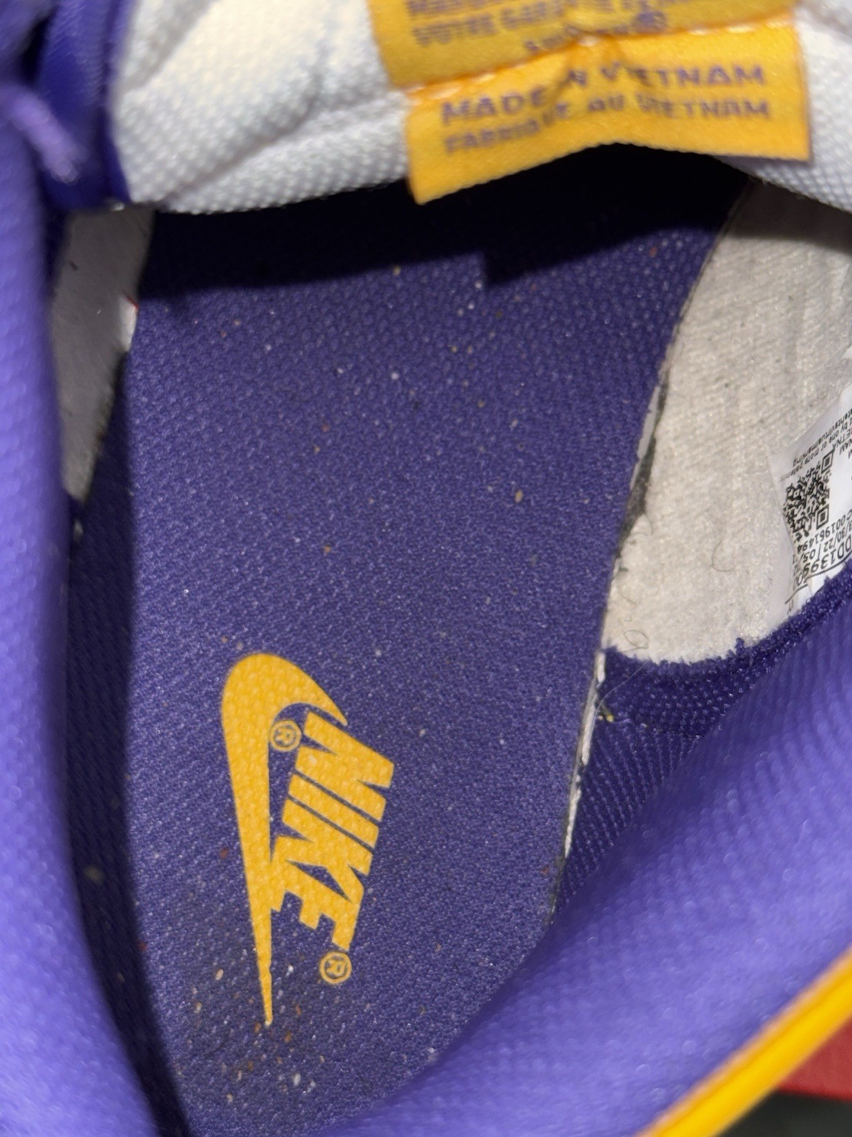 Nike Dunk High Lakers Size 11.5