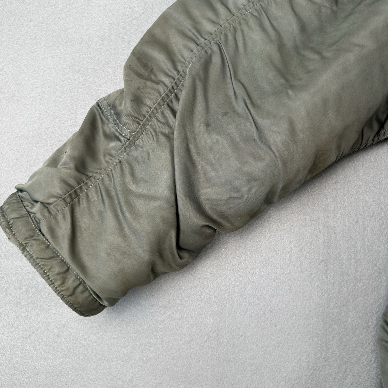 Vintage 50s US Air Force N-3B Snorkel Parka Large Green Fur Military Jacket