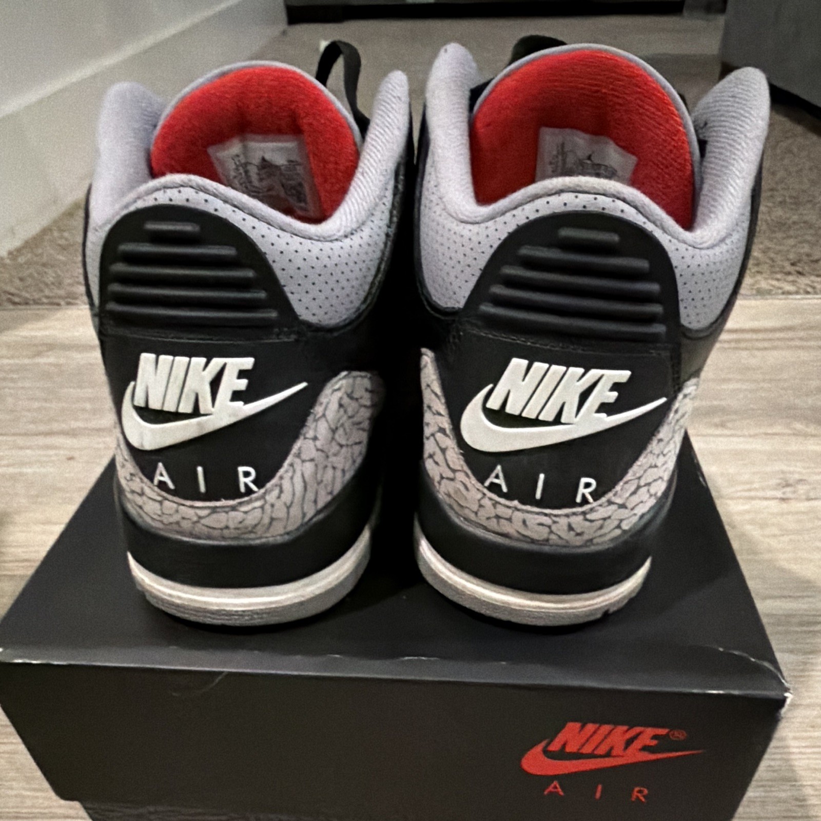 Air Jordan 3 Retro OG 2024 Black Cement used