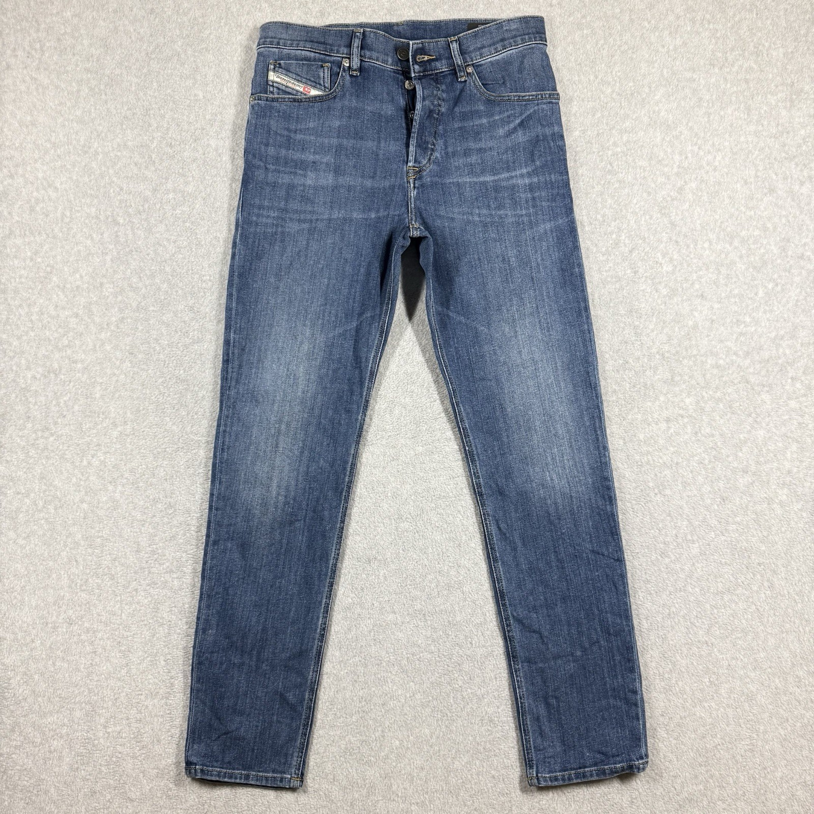 Diesel D-Fining Jeans Men 29×30 Blue Regular Tapered Stretch Medium Wash 09A80
