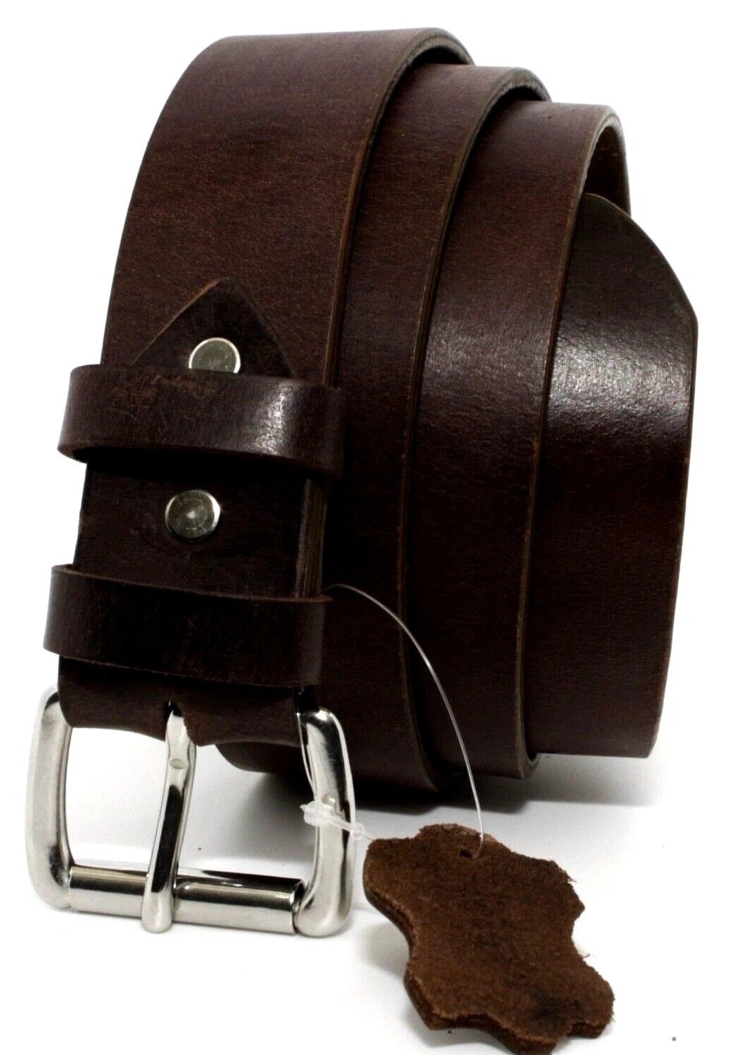 Men’s Genuine Buffalo full grain Leather Belt, 1 1/2″ width, Handmade by valdrax
