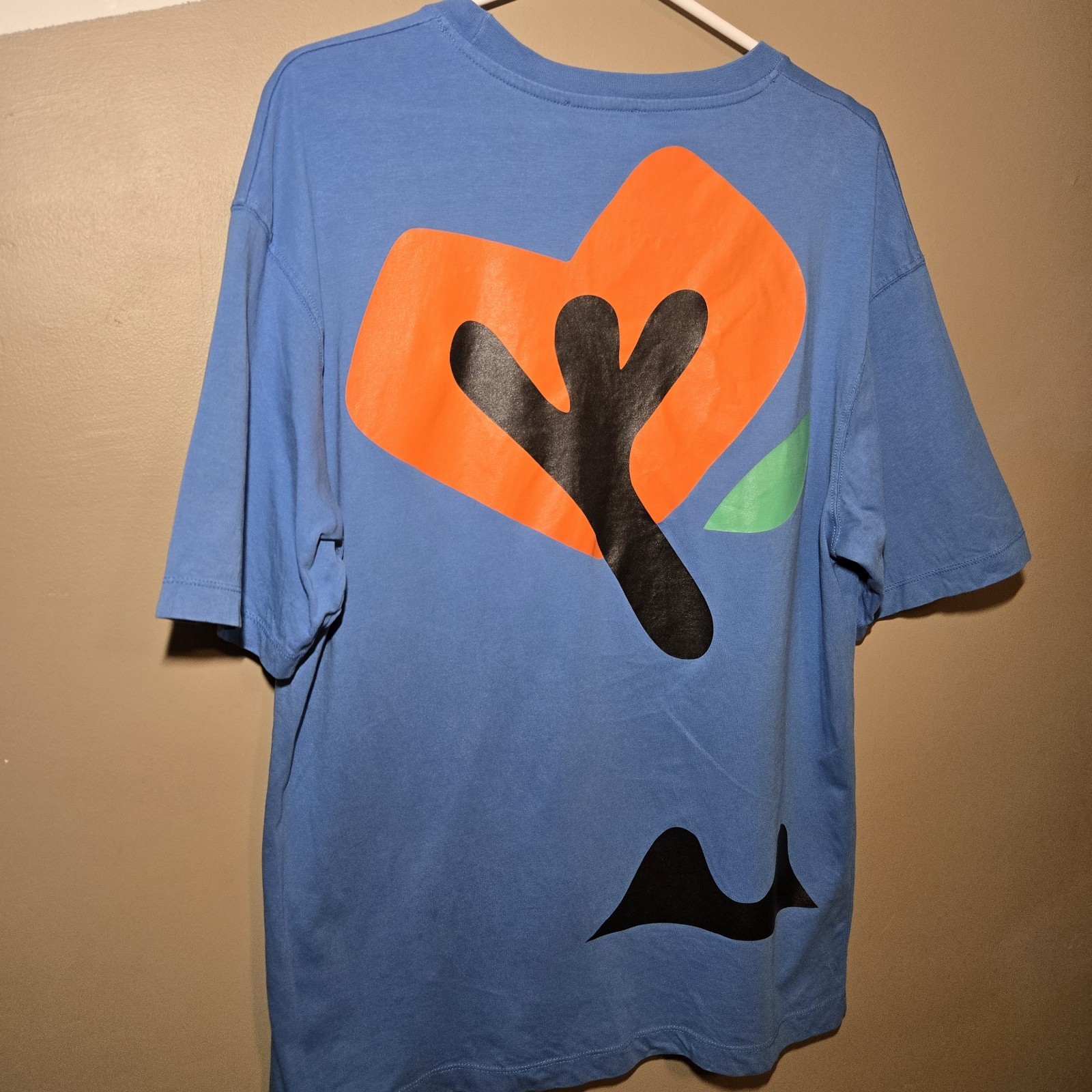 Zara Men’s Blue Graphic Print Tshirt Made In Portugal Size XL 100% Cotton Color