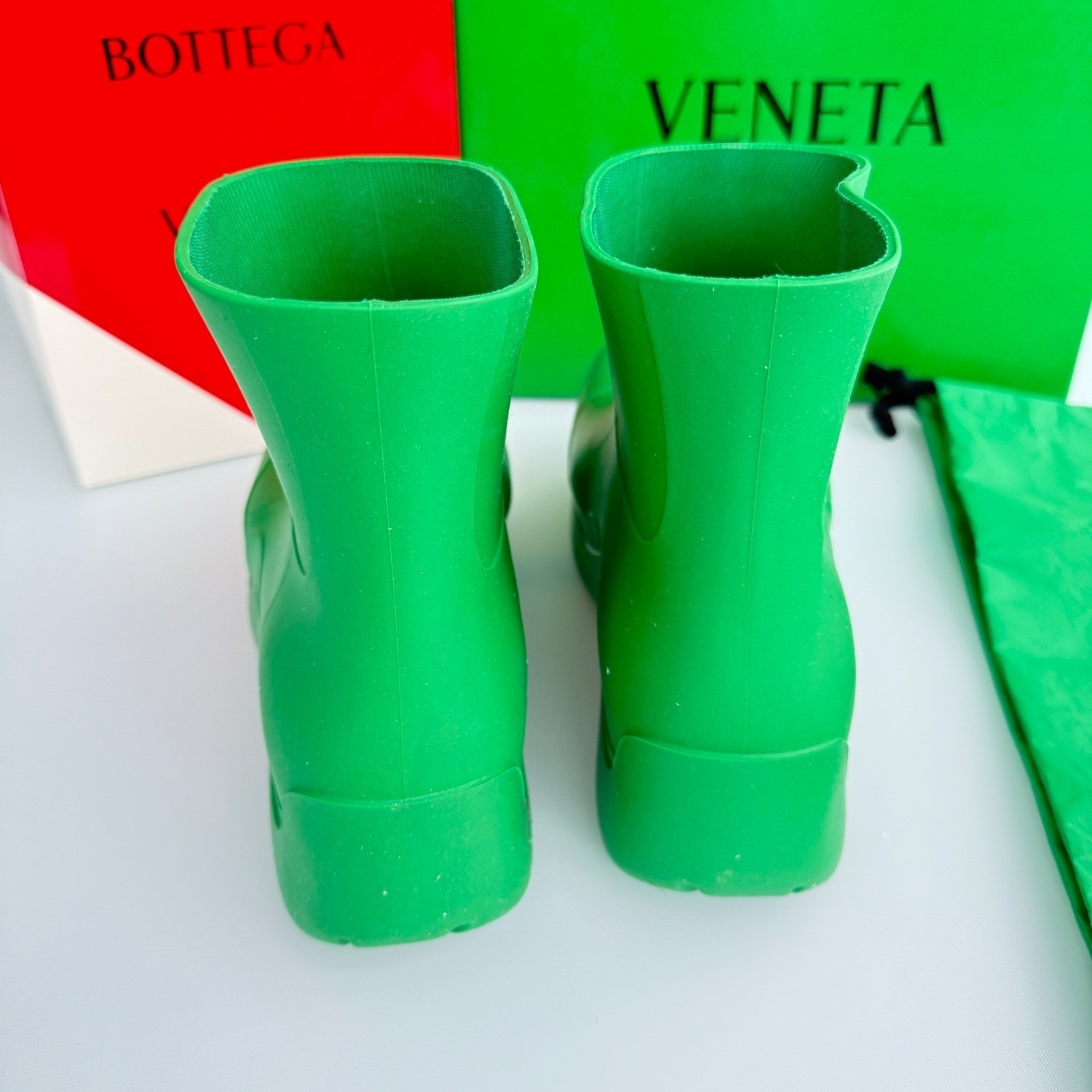 Bottega Veneta 640043 Men’s Green Puddle Ankle Boots, 44