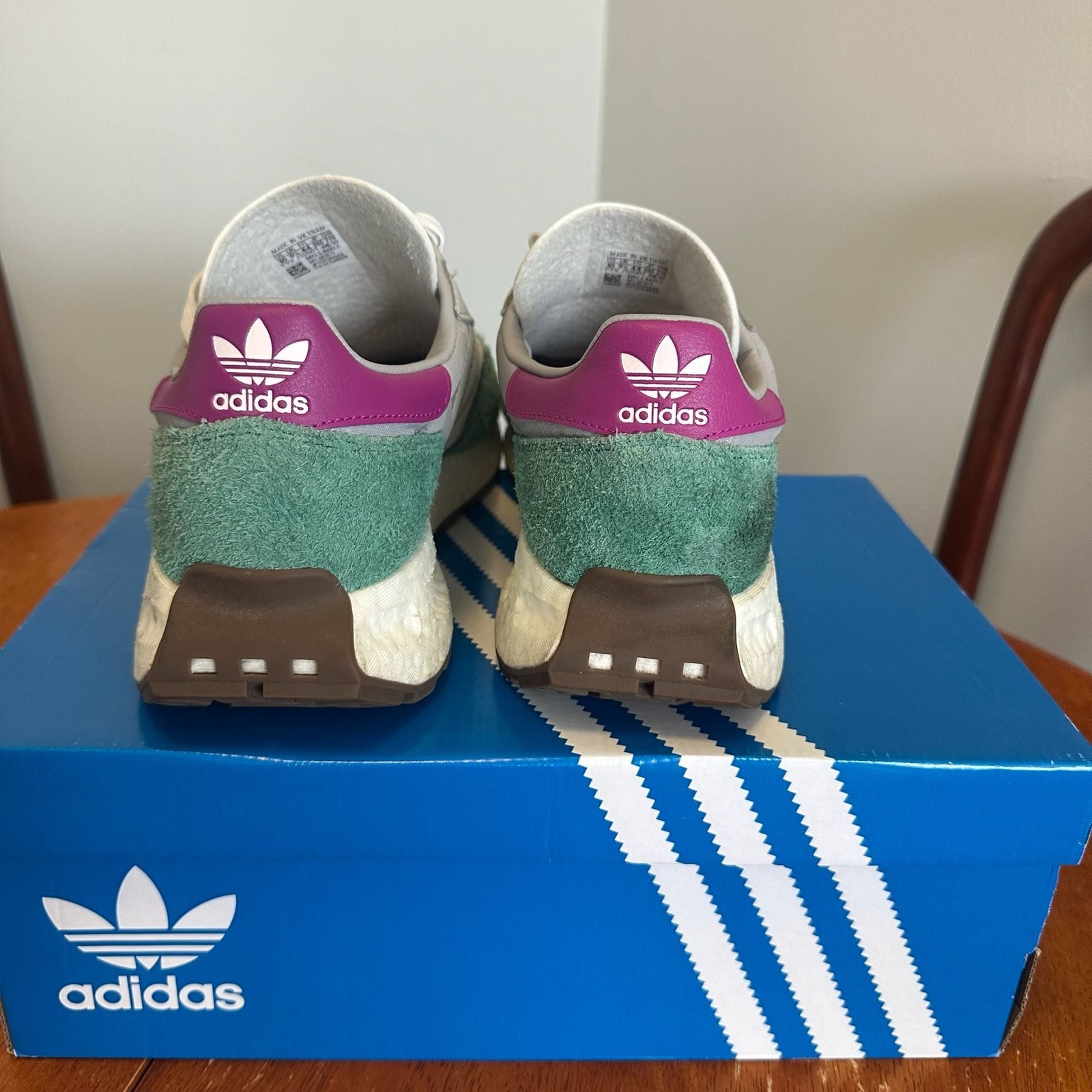 Adidas Retropy E5 Grey Collegiate Green Sneakers H03076