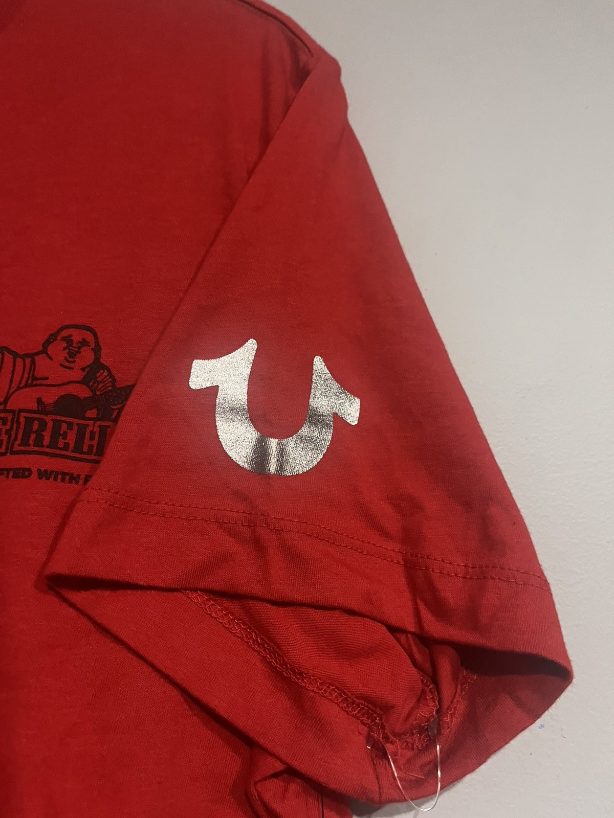True Religion Shirt Mens Medium red Buddha Graphic