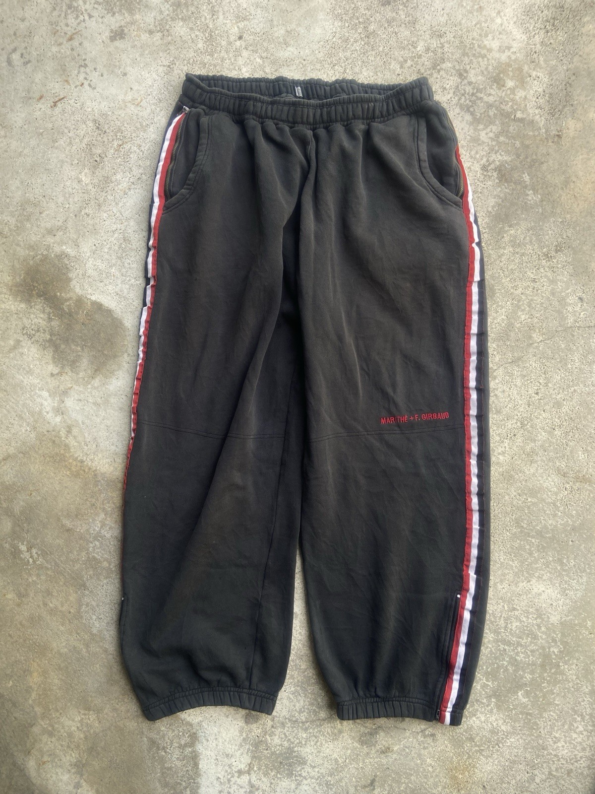 Y2K 2000’s Marithe Francois Girbaud Side Stripe Double Pocket Baggy Sweatpants