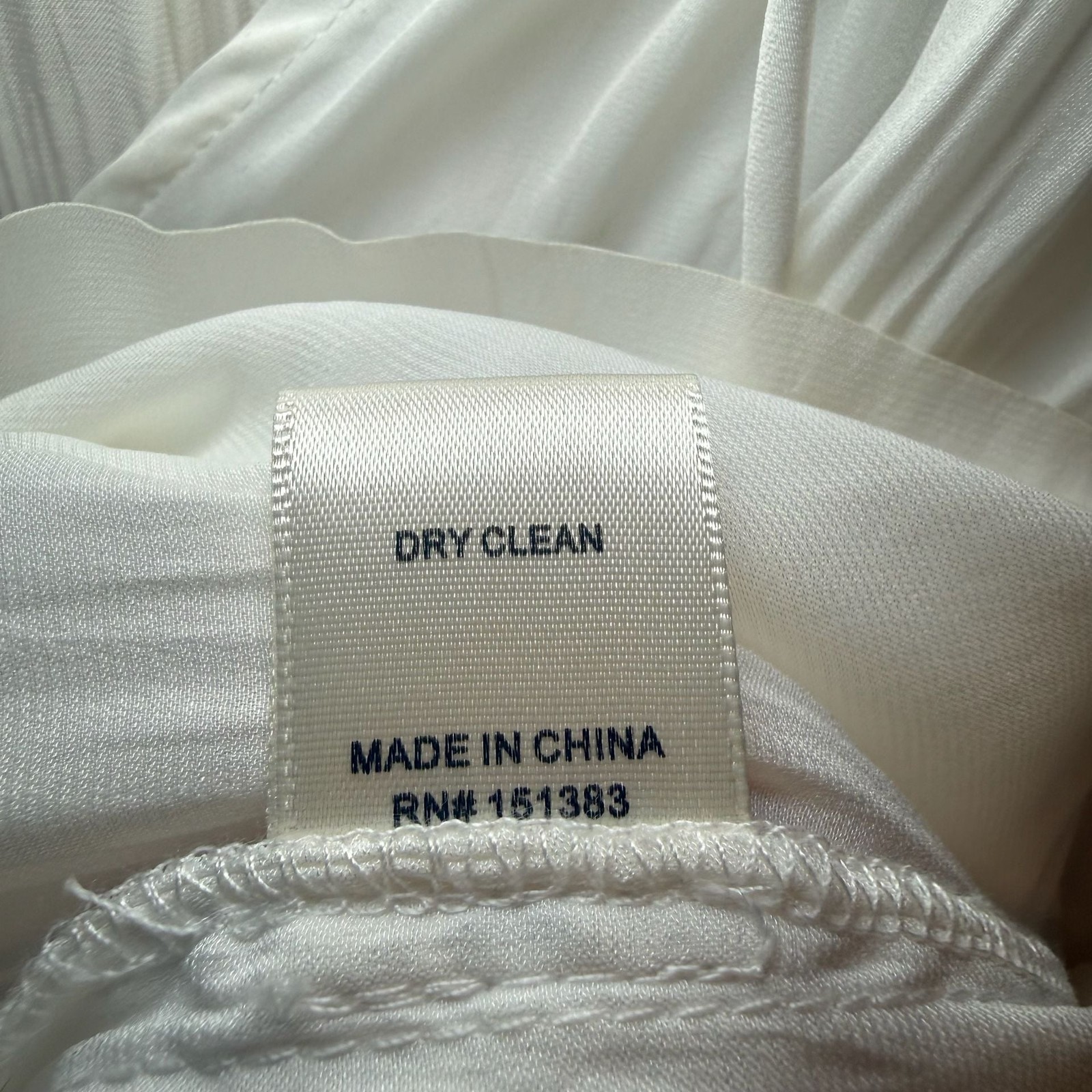 Current Air Los Angeles White Ruffled Smock Neck Romantic Pleated Blouse