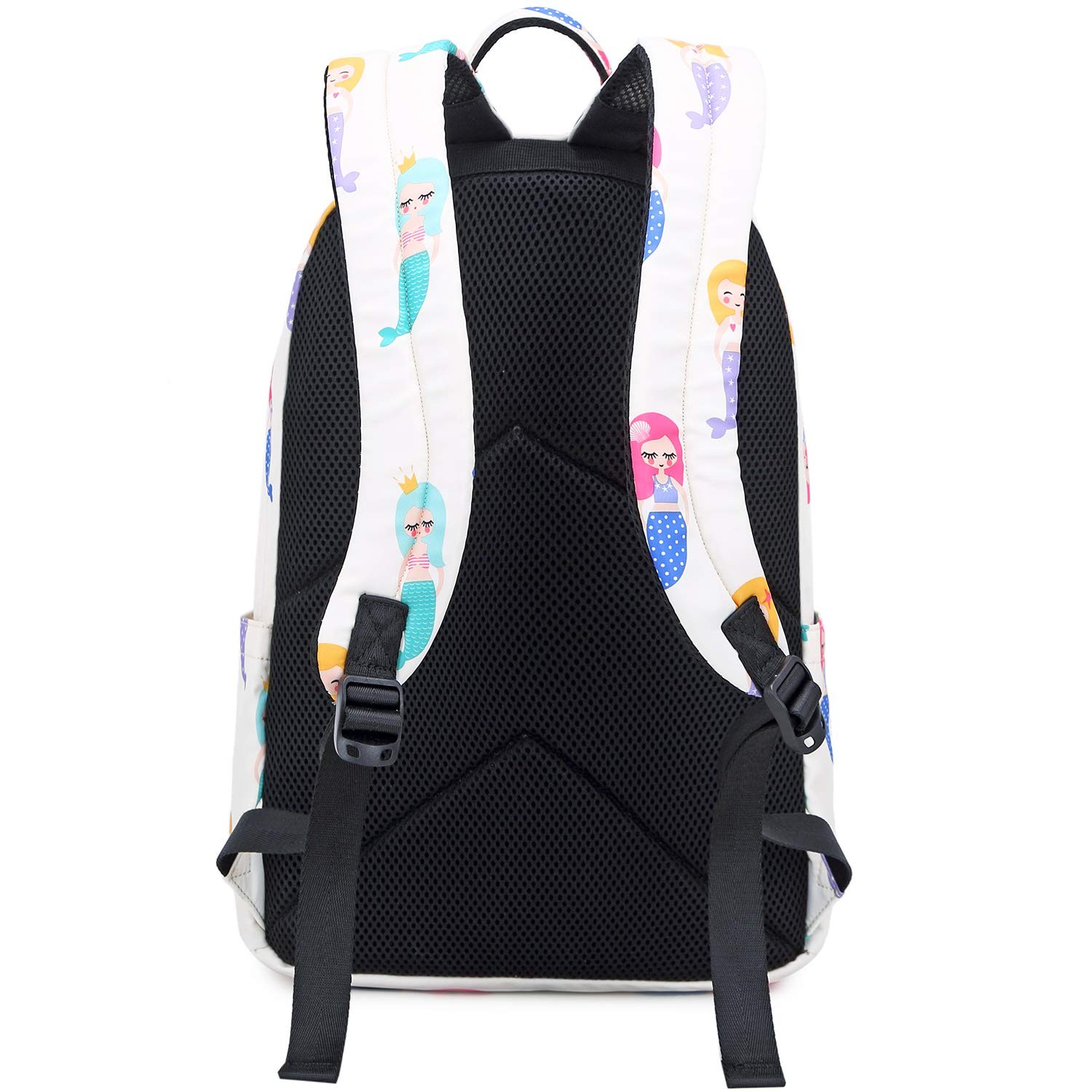 Mermaid Backpack 10.2″x4.7″x16.1″ Water Resistant with Lunch Bag – Cute