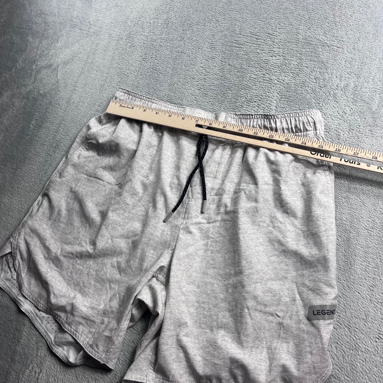 Legends Luka Shorts Mens Large Heather Grey Linerless Athletic Gym Training 7in