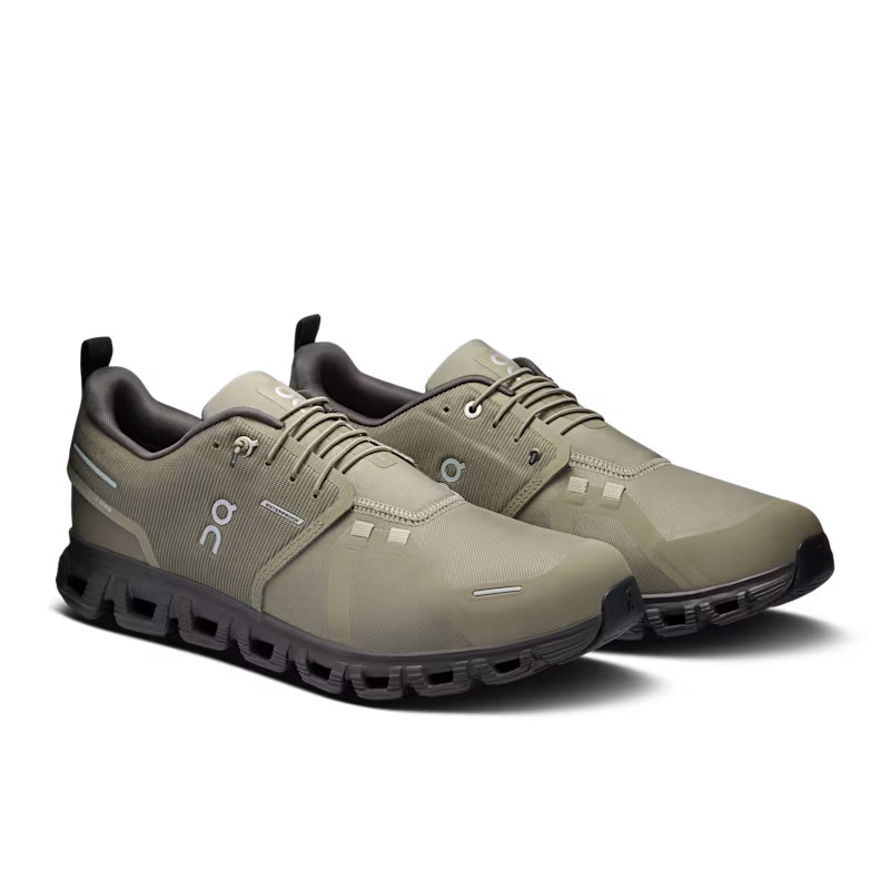 On Cloud 6 Waterproof Mens Shoes Olive Espresso Rain Ready Cushioned Sneakers
