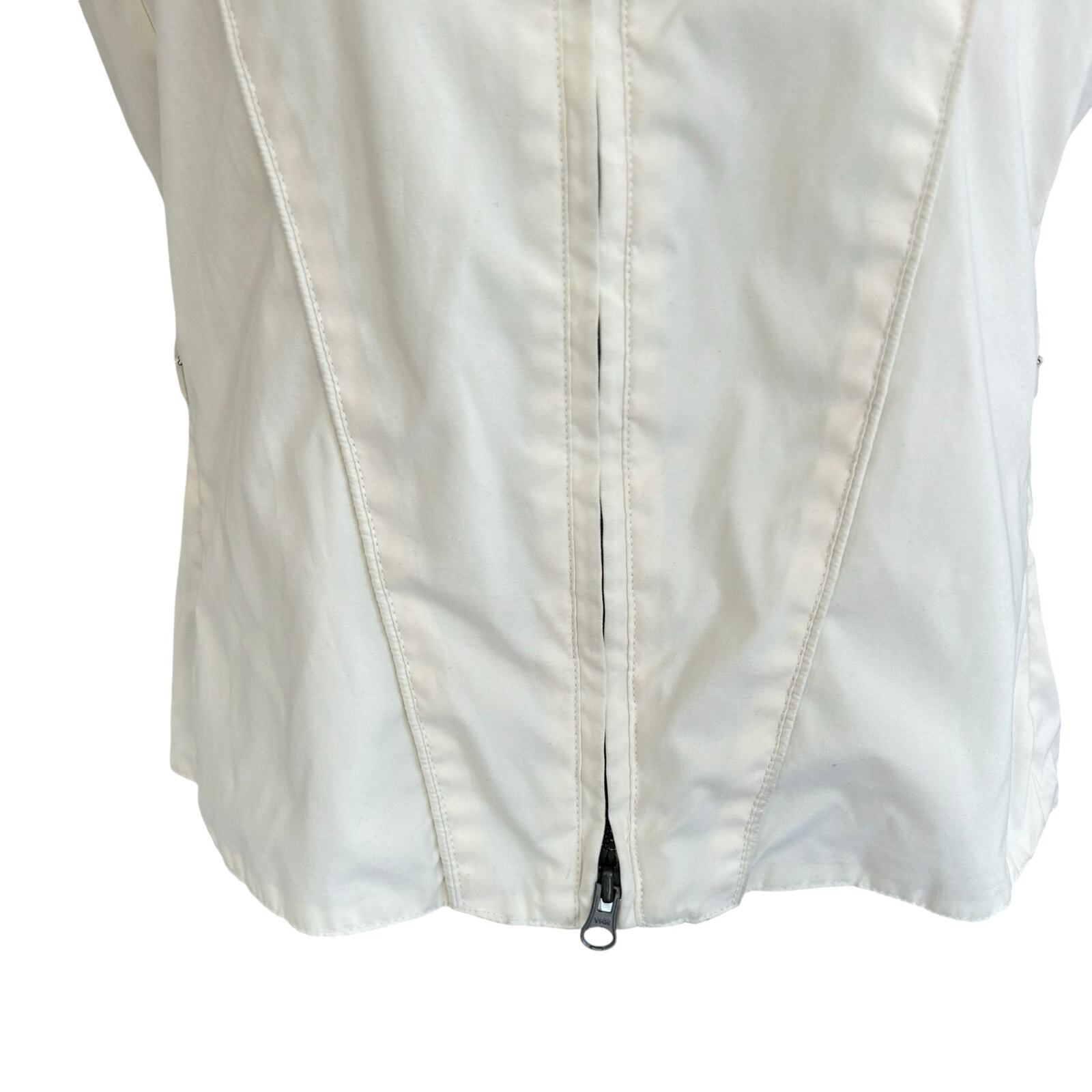 Mountain Horse Full Zip Riding Vest Women Medium Cream Equestrian Horses Outdoor