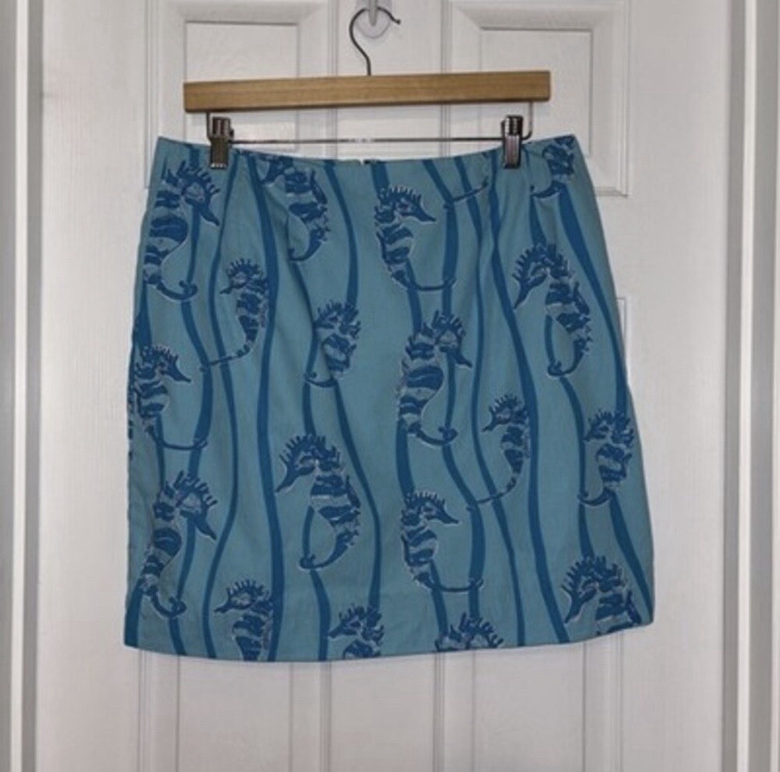 Rare Vintage Lilly Pulitzer Seahorse Print Skirt- Size 14