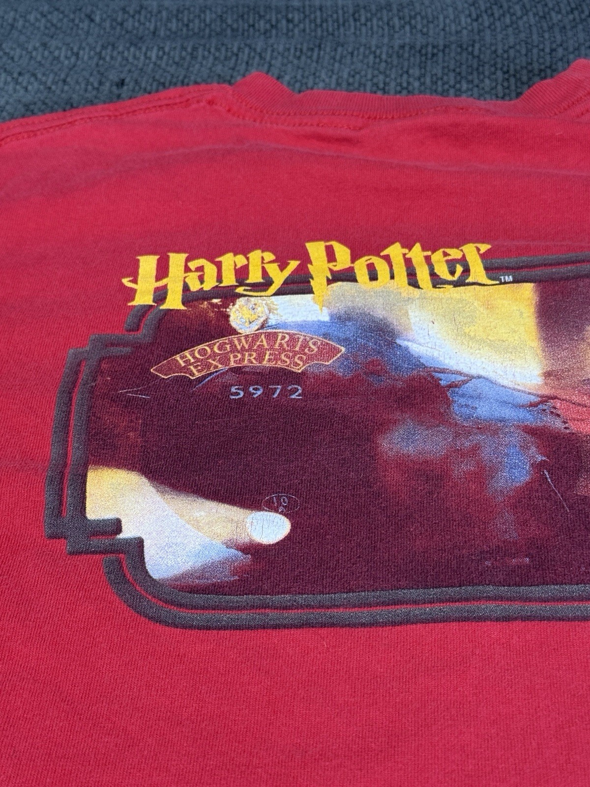 Vintage Harry Potter Youth S Red Graphic Tee 100% Cotton Crew Neck Merch