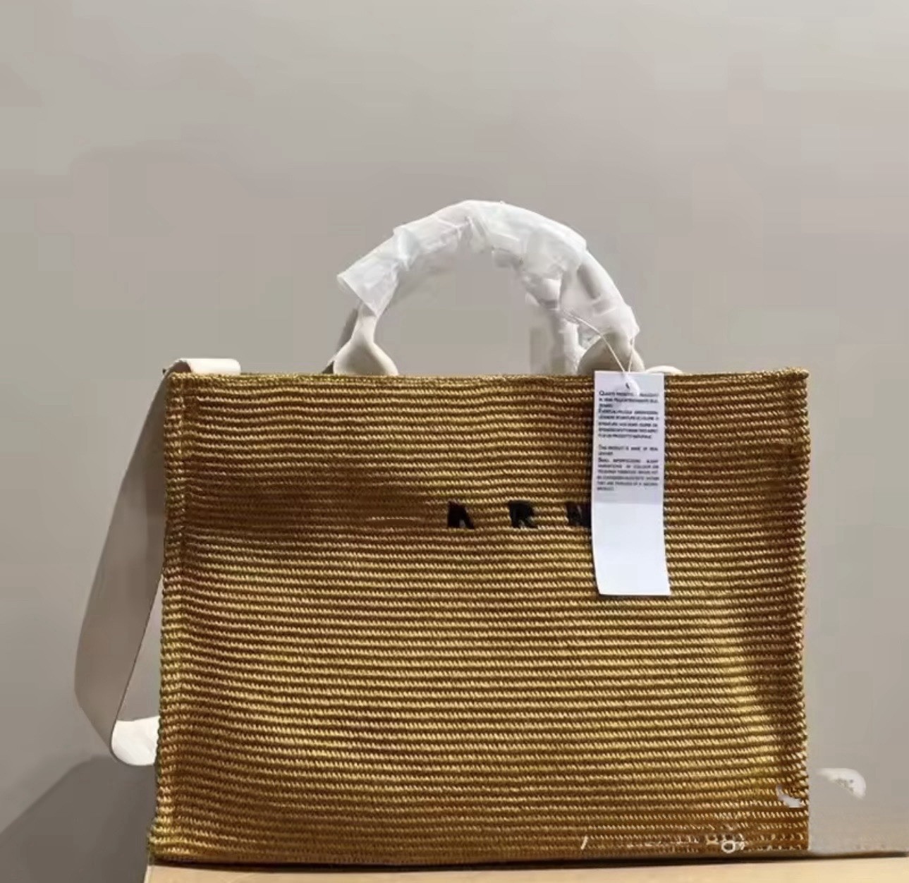 Luxury Woven Tote Bag Large Capacity Shoulder Handbag Beach Shopping Bag