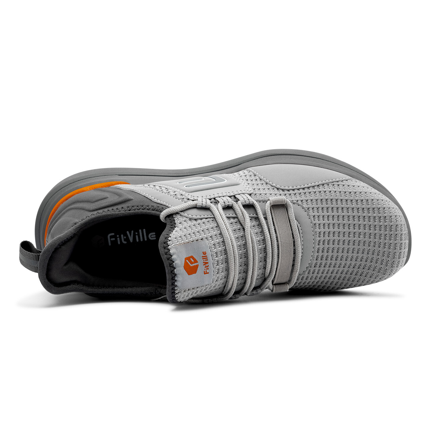 FitVille Men’s Running Walking Shoes Extra Wide Athletic Trainers Sneakers Gray