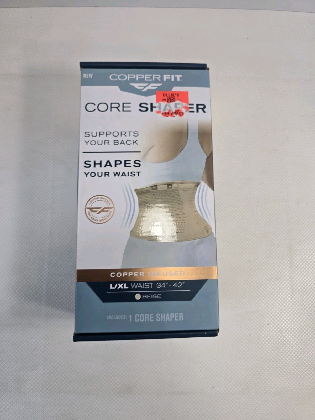 Copper Fit Core Shaper Beige L/XL (34″-42″) – 1 Pack – New