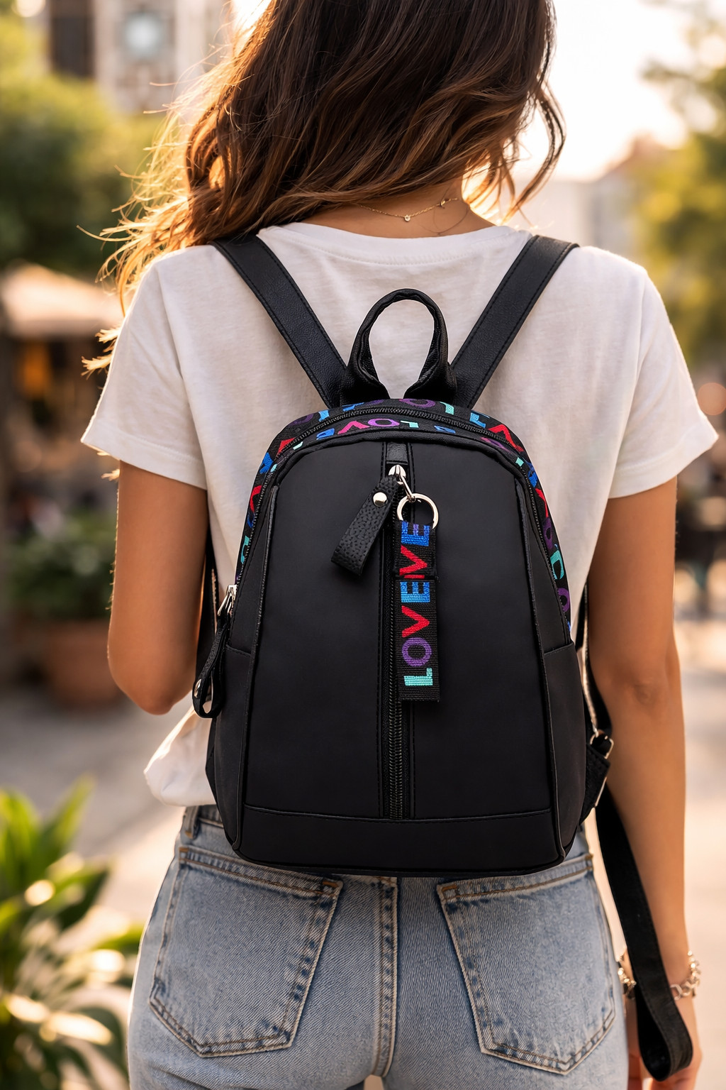 Mini Backpack for Women Teens Small Lightweight Oxford Cloth Travel Casual Shoul