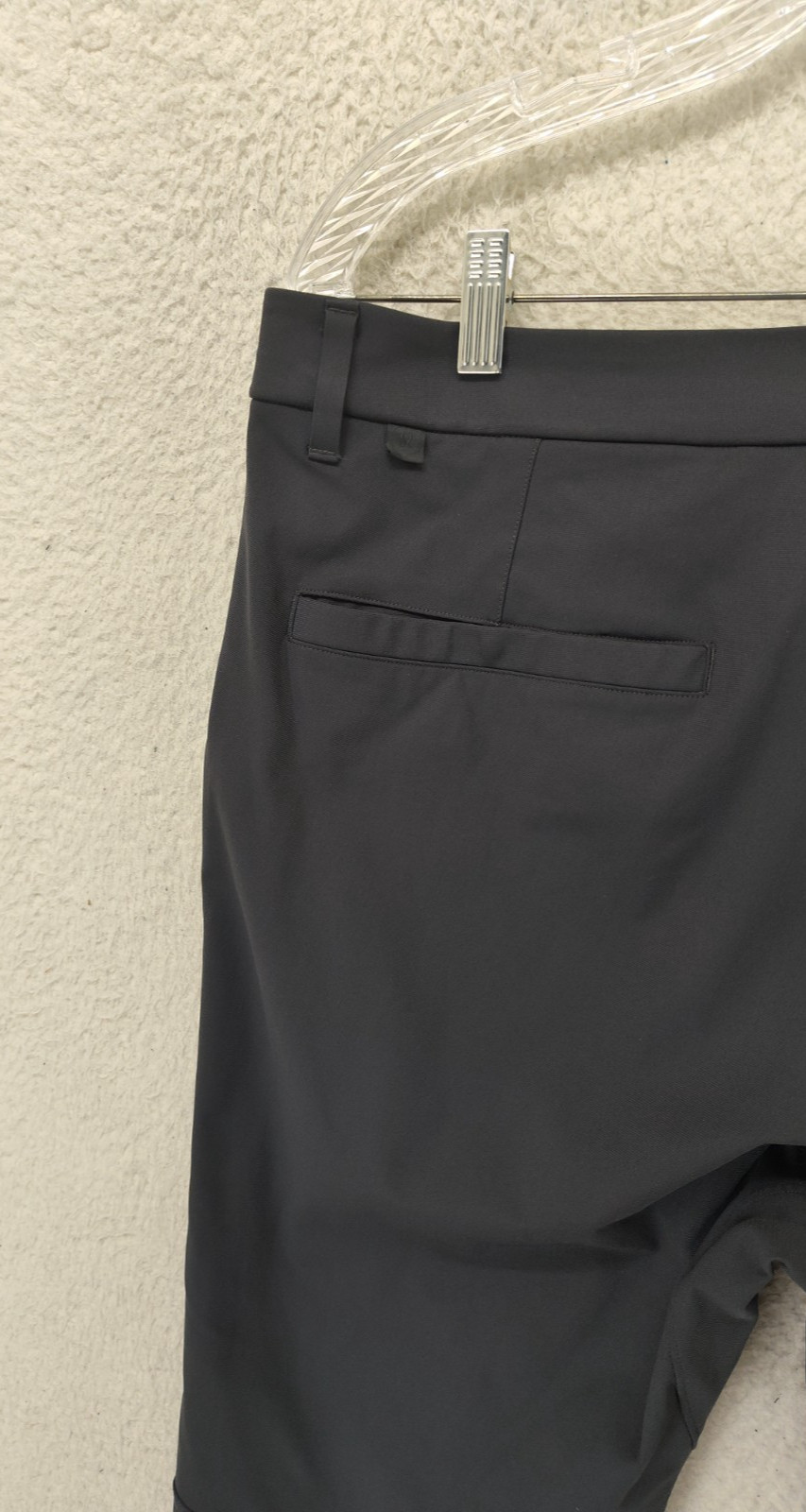 Lululemon Men Pants 33 Gray Poly Blend Straight Regular Fit Flat Front Chino