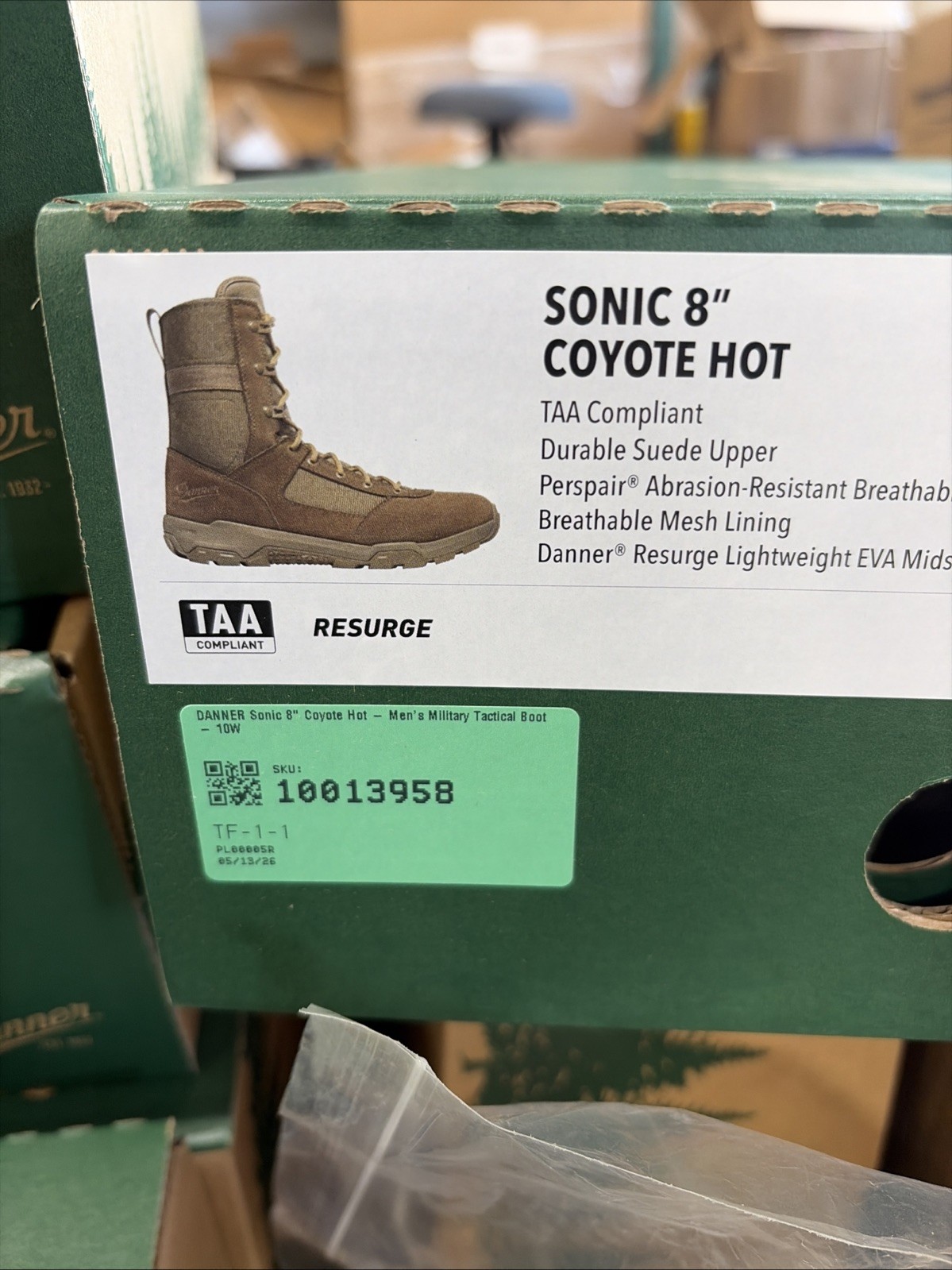 DANNER Sonic 8″ Lightweight Tactical Hiking Boots Men’s SZ 10 Coyote Hot 54430