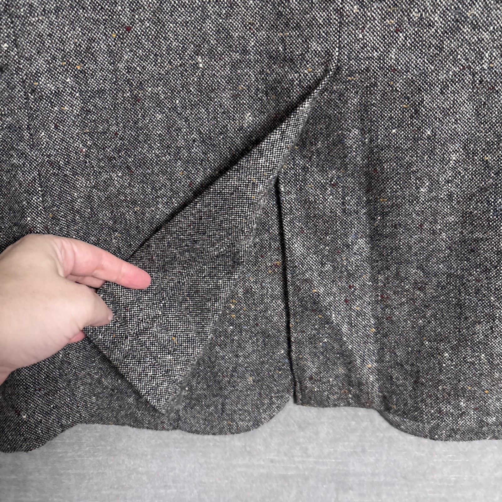 Vintage Lord Covington Sport Coat 44R Gray Tweed Flecked Elbow Patches 42R