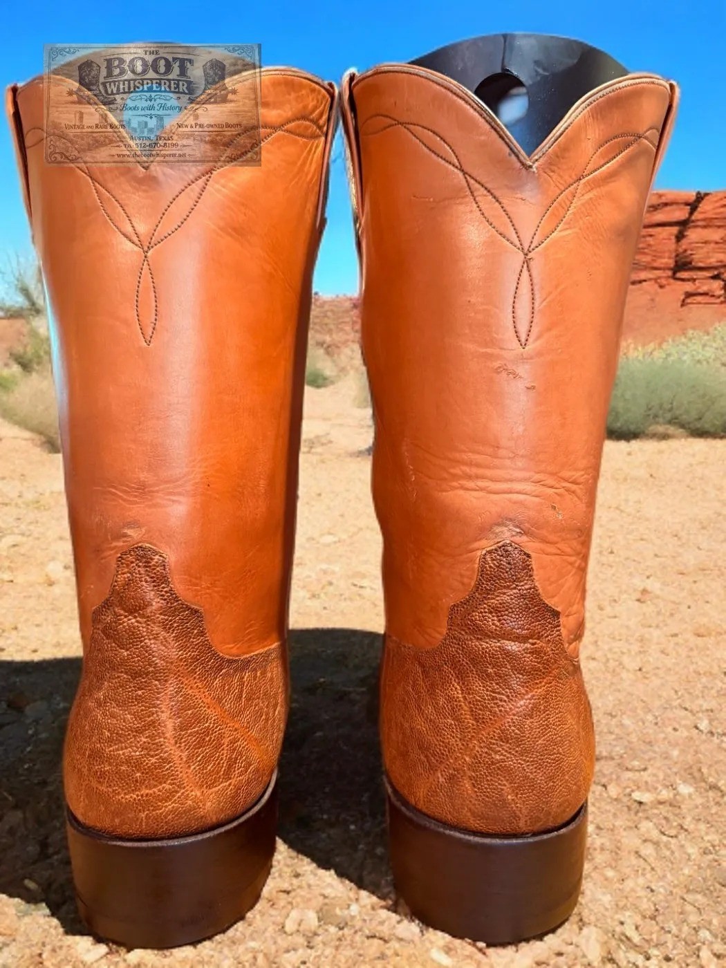 Mercedes Boot Co. Ft Worth HANDMADE CUSTOM Elephant Print 1989 13-D 1375-21013