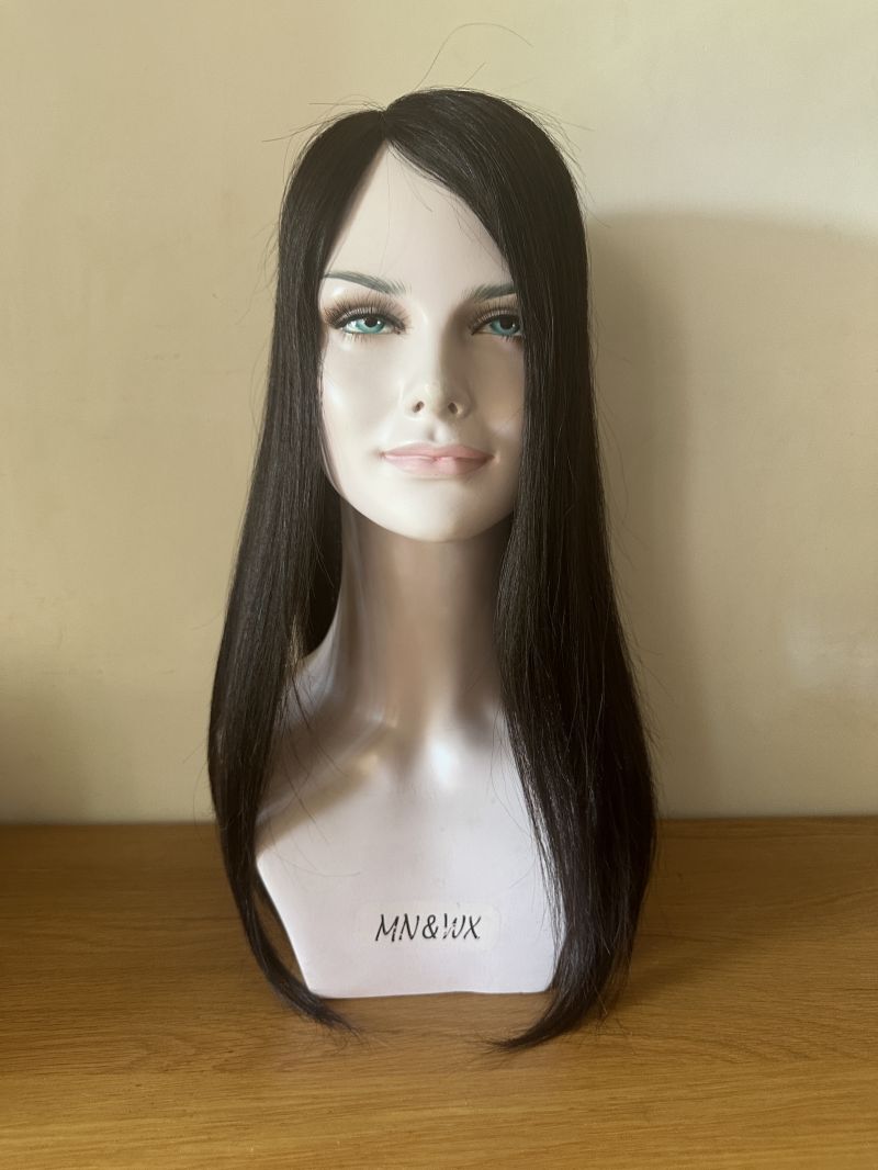 5.5″x6.3″ Left/Right/Middle Silk Top Part Best Virgin Human Hair Topper 10″~18″