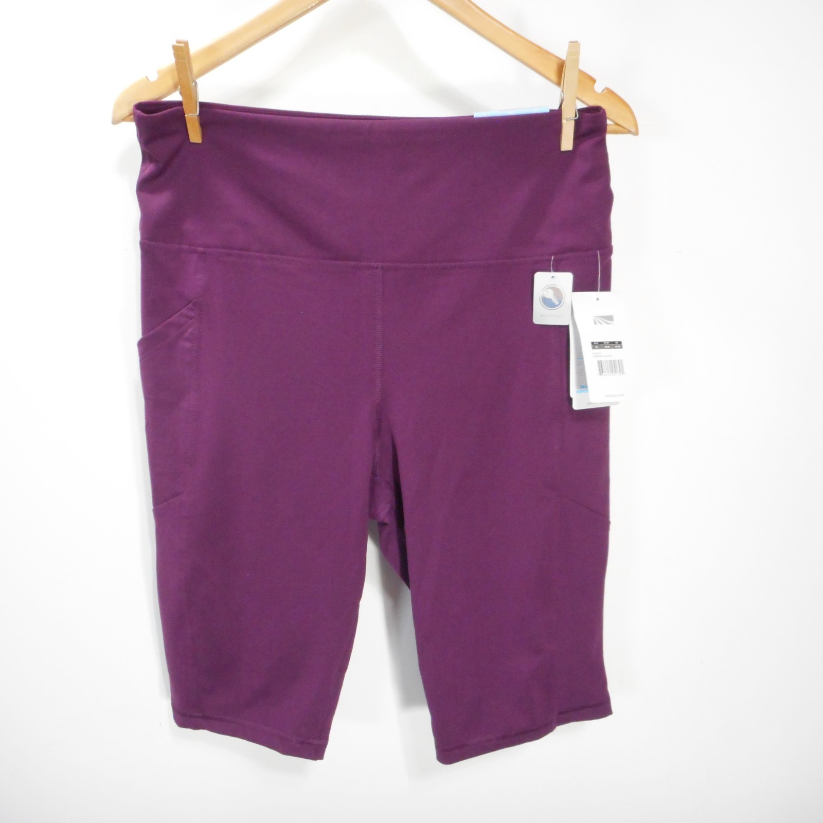 Marika Women’s XL Bermuda Shorts 11.5 in Inseam Purple Pockets Tummy Control NWT