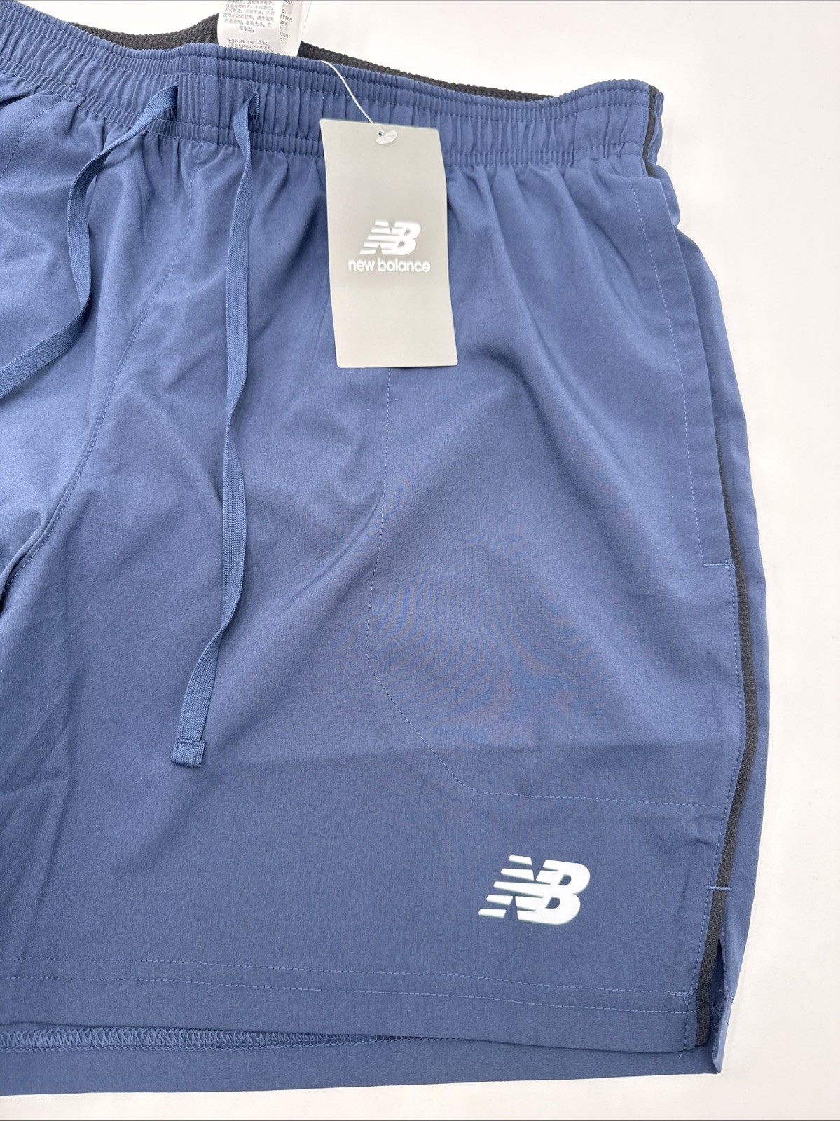 $52 New Balance Men’s Brief Running Shorts 5″ – Navy – Medium – New With Tags