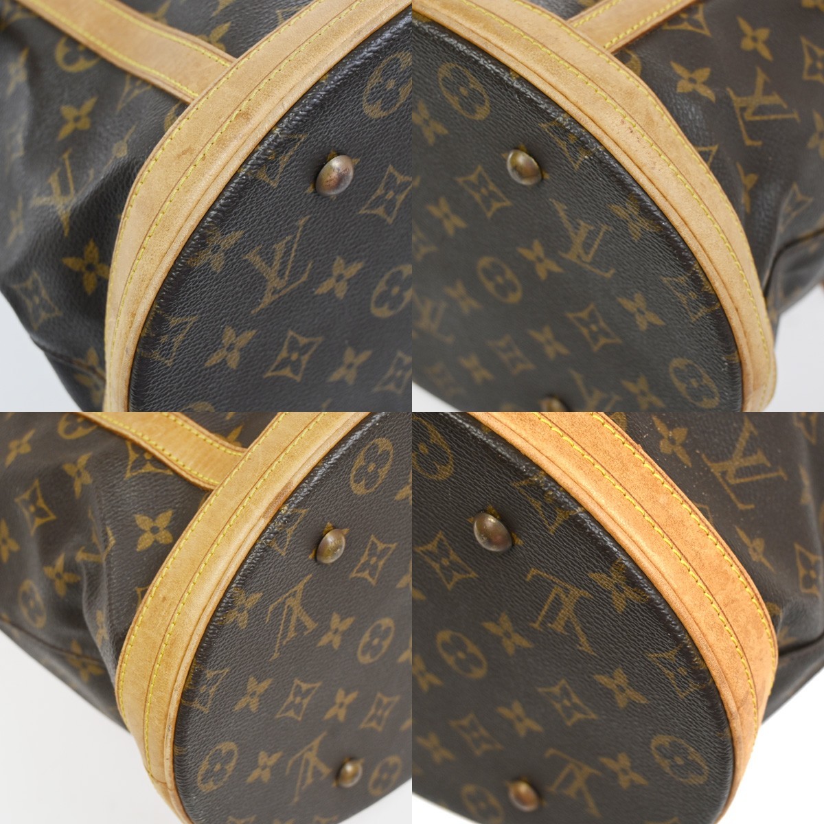 LOUIS VUITTON BUCKET GM Shoulder Tote Bag Monogram Leather Brown M42236 64KD021