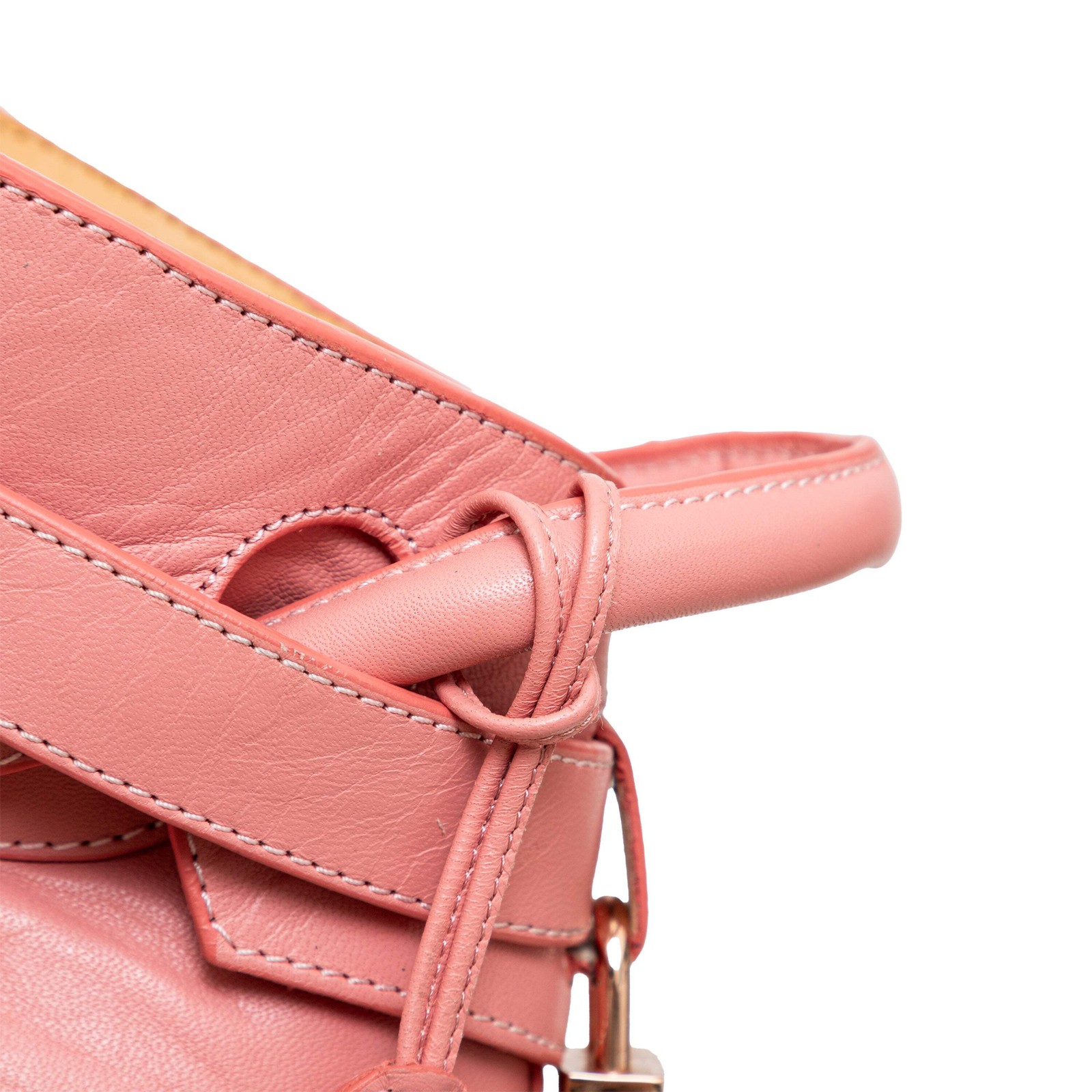 Buscemi 100MM Pink Nappa Leather High Top Sneakers Rose Gold Padlock
