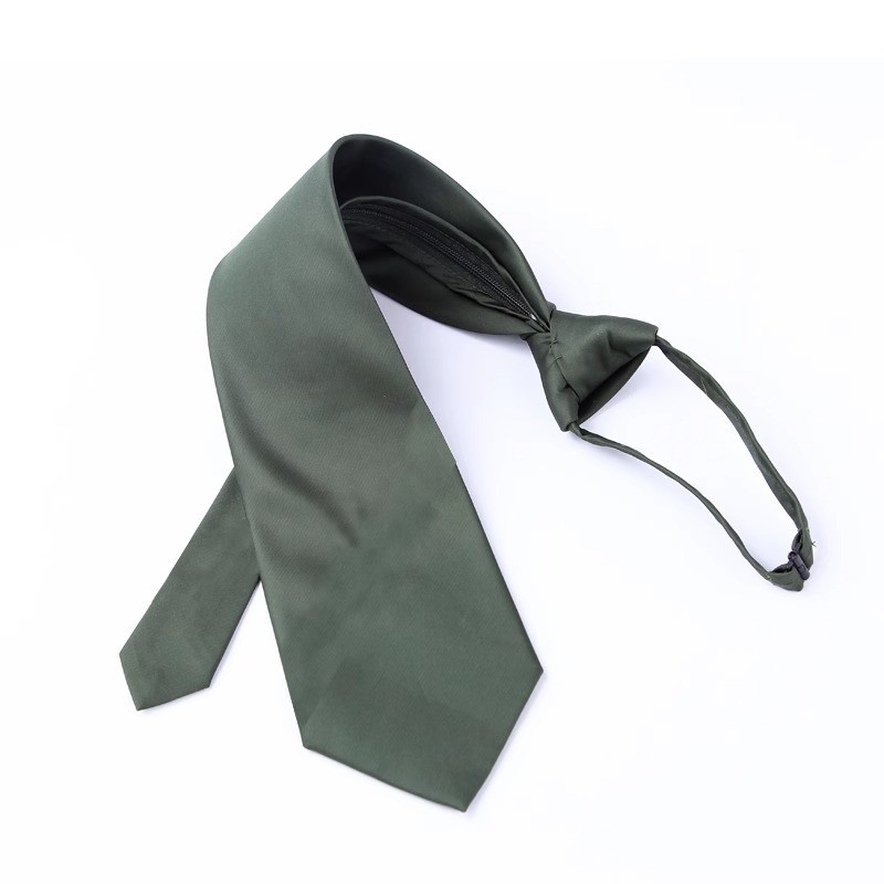 Pre-Tied Zipper Necktie Formal Uniform Business Wedding Tie Easy Wear