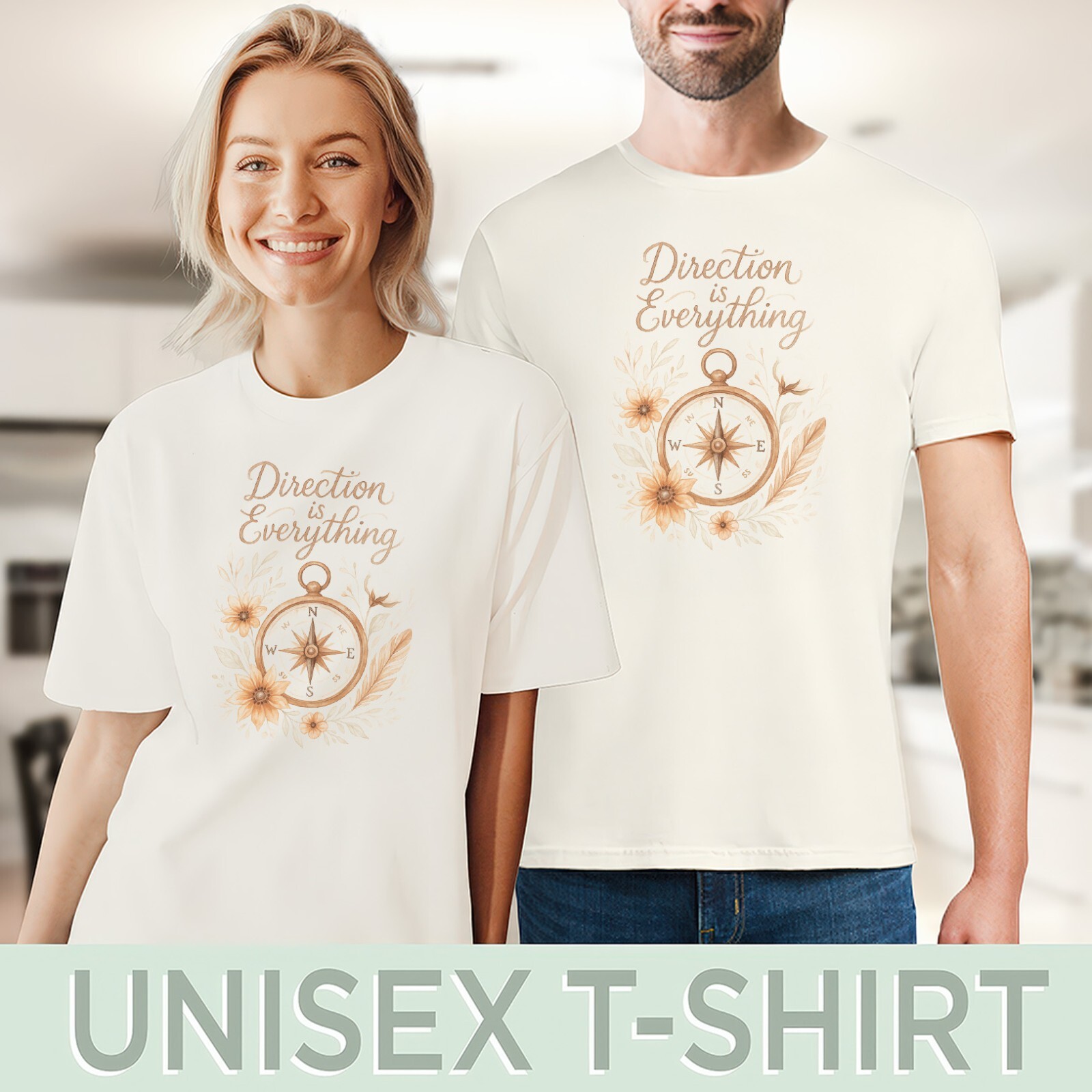 Compass Direction Graphic Tee Wanderlust Adventure Shirt