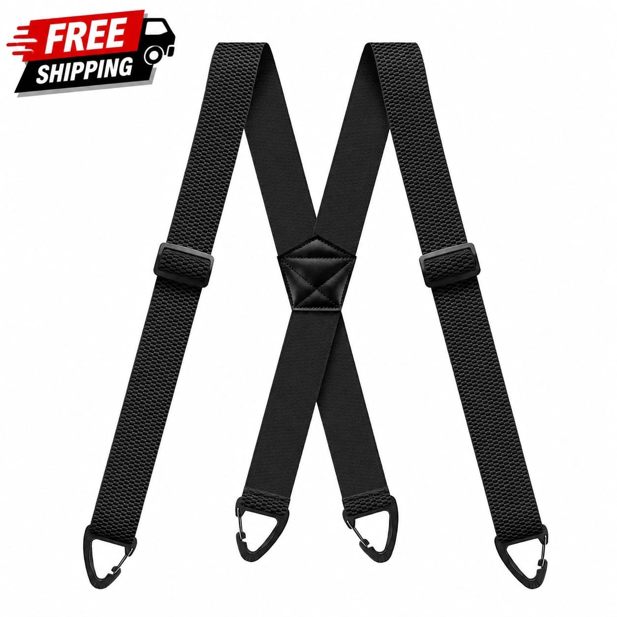 Heavy Duty Suspenders for Men X-Back Hidden Under Clothing 1.5″ Elastic Braces