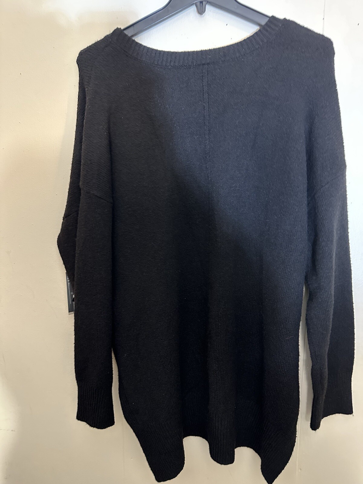 Worthing Women Sweater Solid Black with Side Vents Side Vents