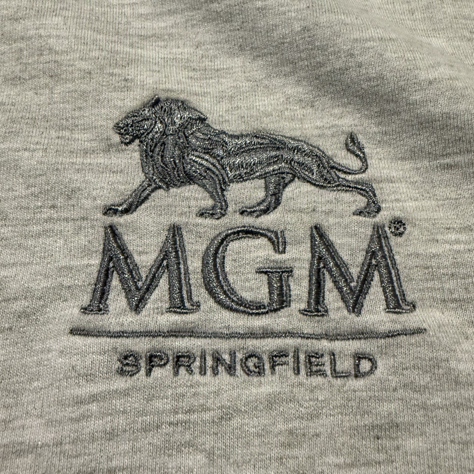 MGM Springfield Full Zip Jacket Gray Men’s M Logo Lightweight Pockets