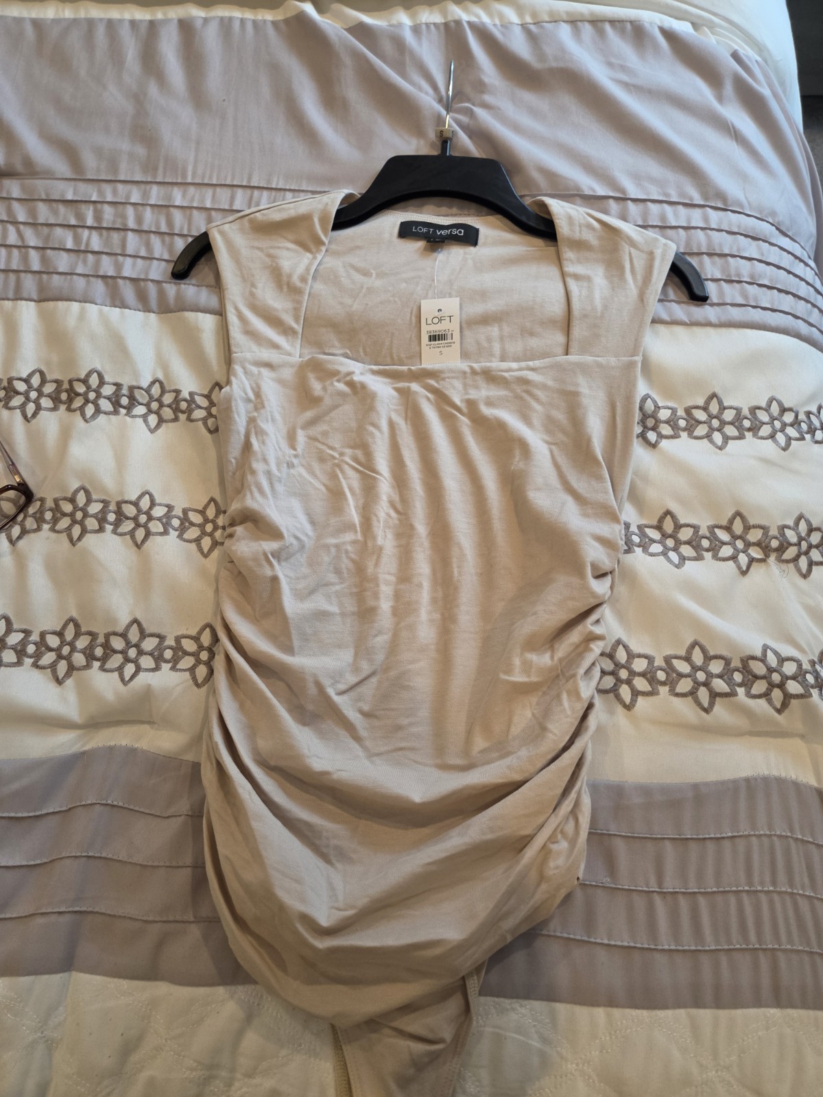 Womens Loft Sleeveless Beige Top Brand New Small Bodysuit