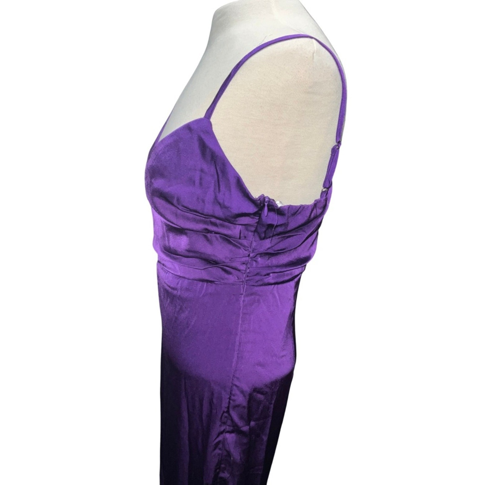 Lulus Royal Purple One Shoulder Wide Leg Satin Jumpsuit NWT S Sirencore dopamine